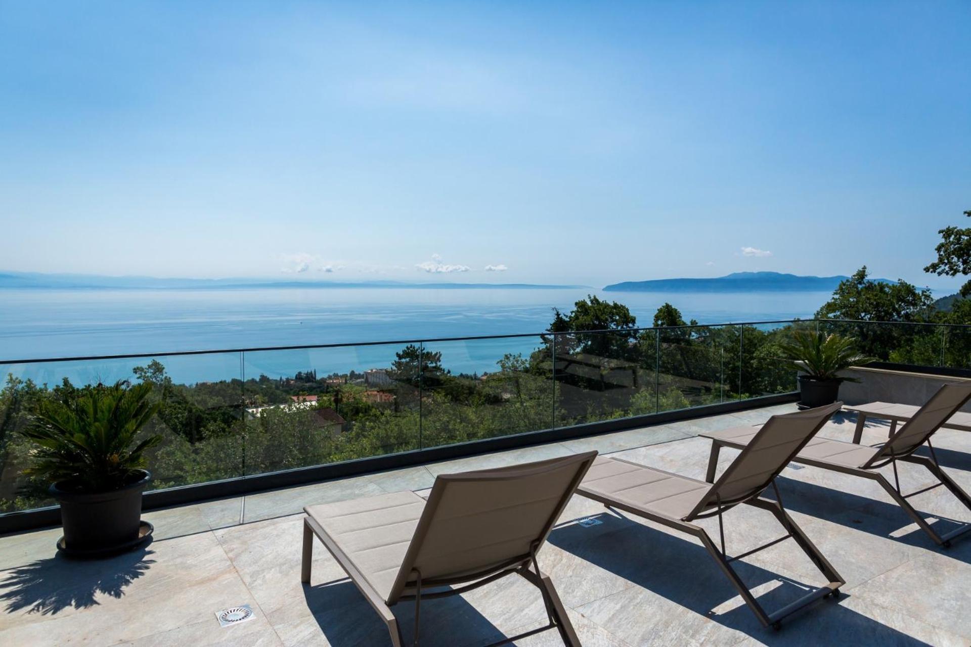 Villa Lamia in Opatija with a sea view