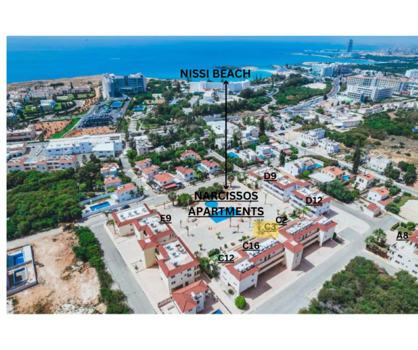 Narcissos 'Nissi Beach' apartment C3 view 5