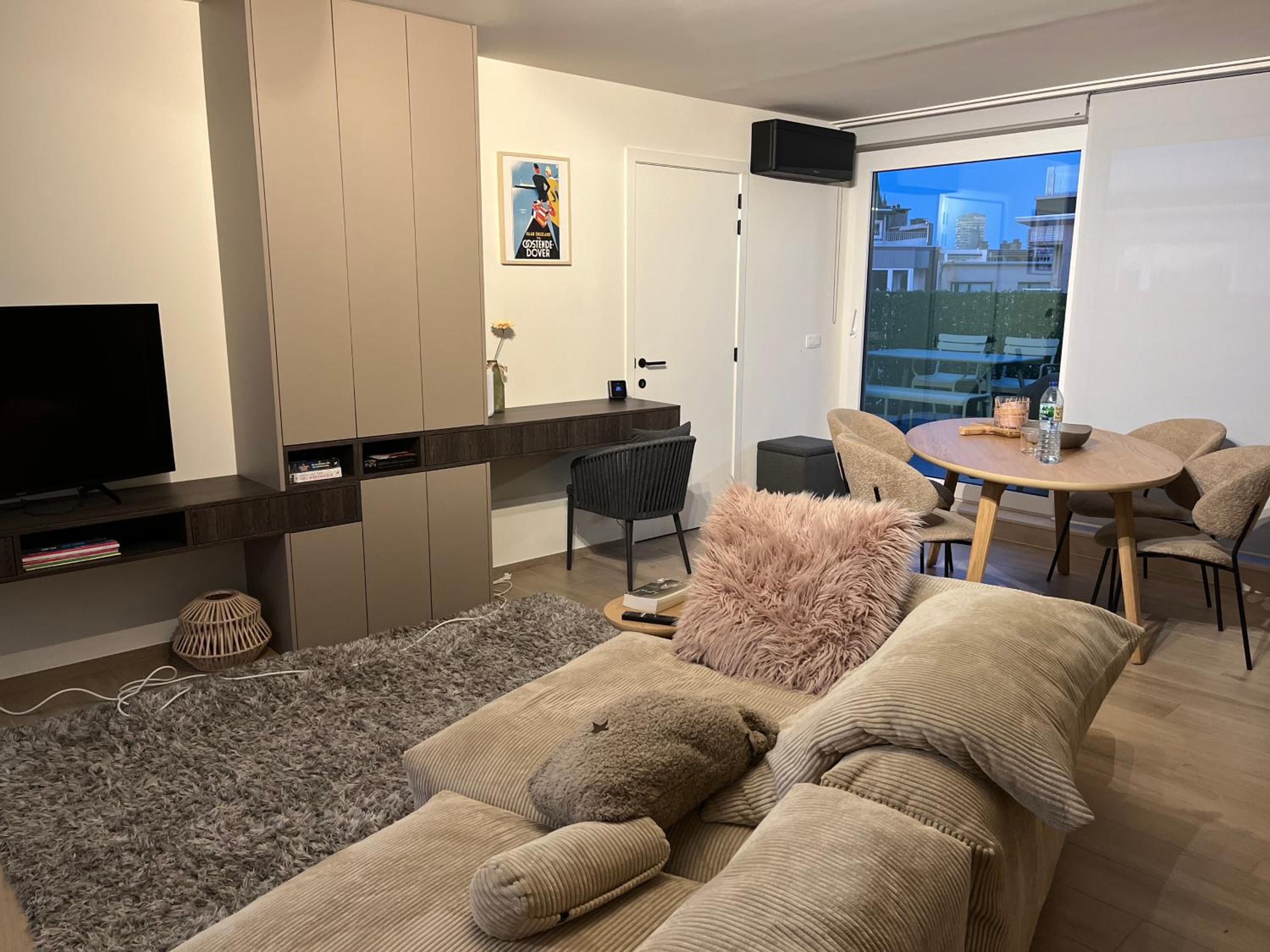 Penthouse studio voor 2 met 2 ruime terrassen op 6 min wandelen van het strand van Oostende