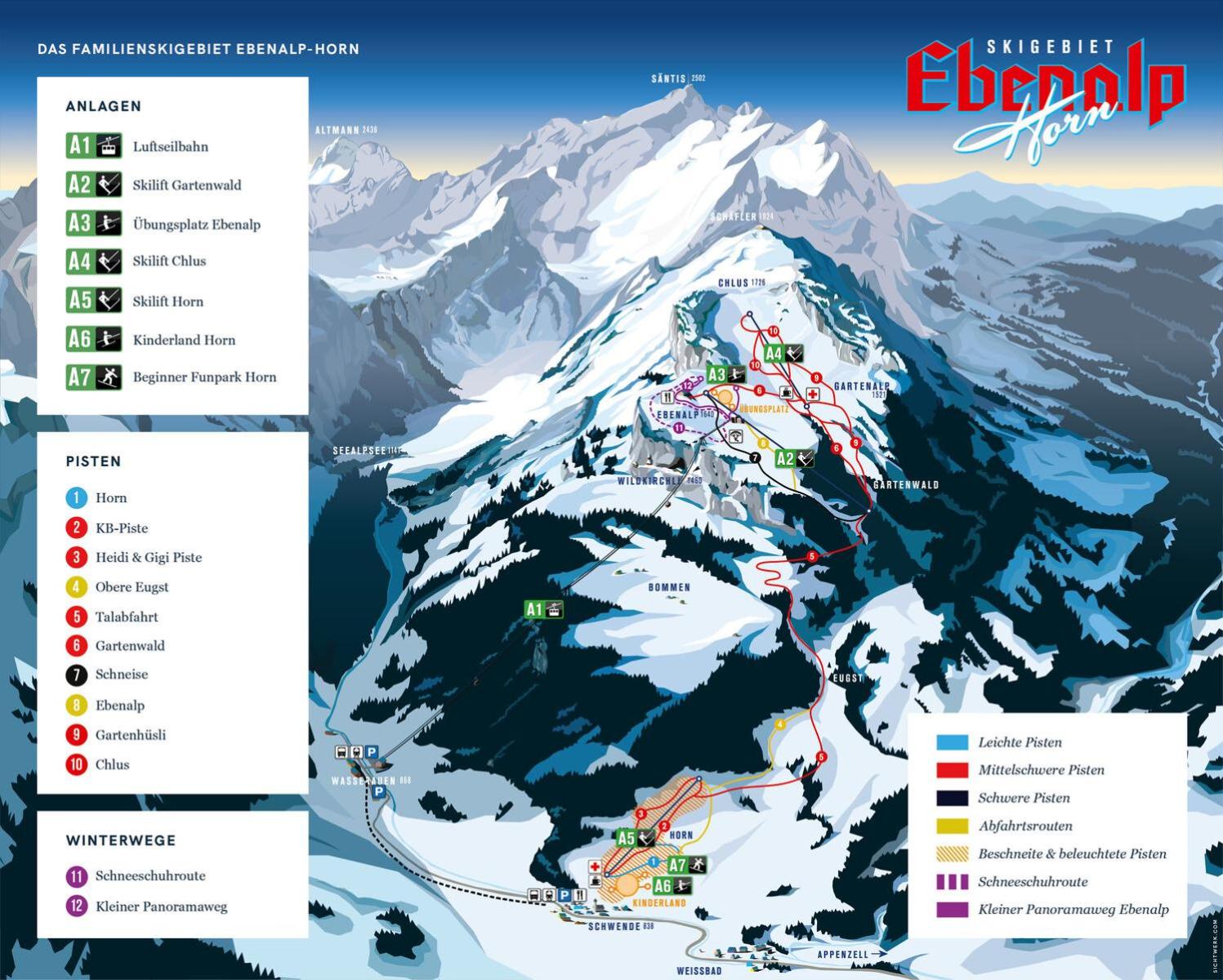Familien-Chalet am Alpstein für Gruppen bis 12 Personen und Familien, Appenzell Premium Privatunterkunft im Ski- und Wandergebiet Hoher Kasten