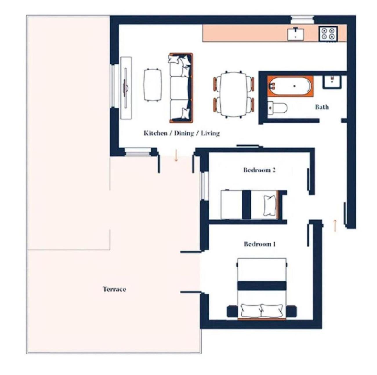 Luxury Pent House Apartment - Central - 6 Guests