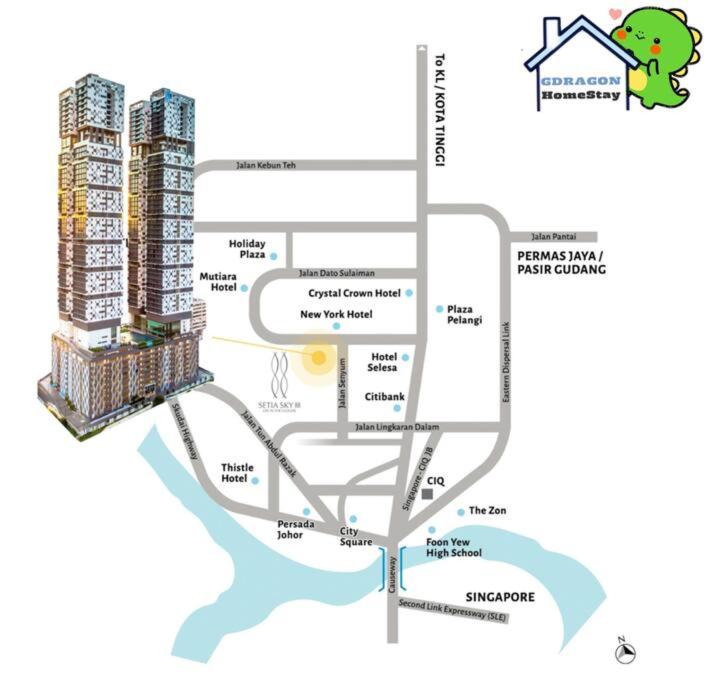 Setia Sky88 2BR balcony pool view by Gdragon Homestay