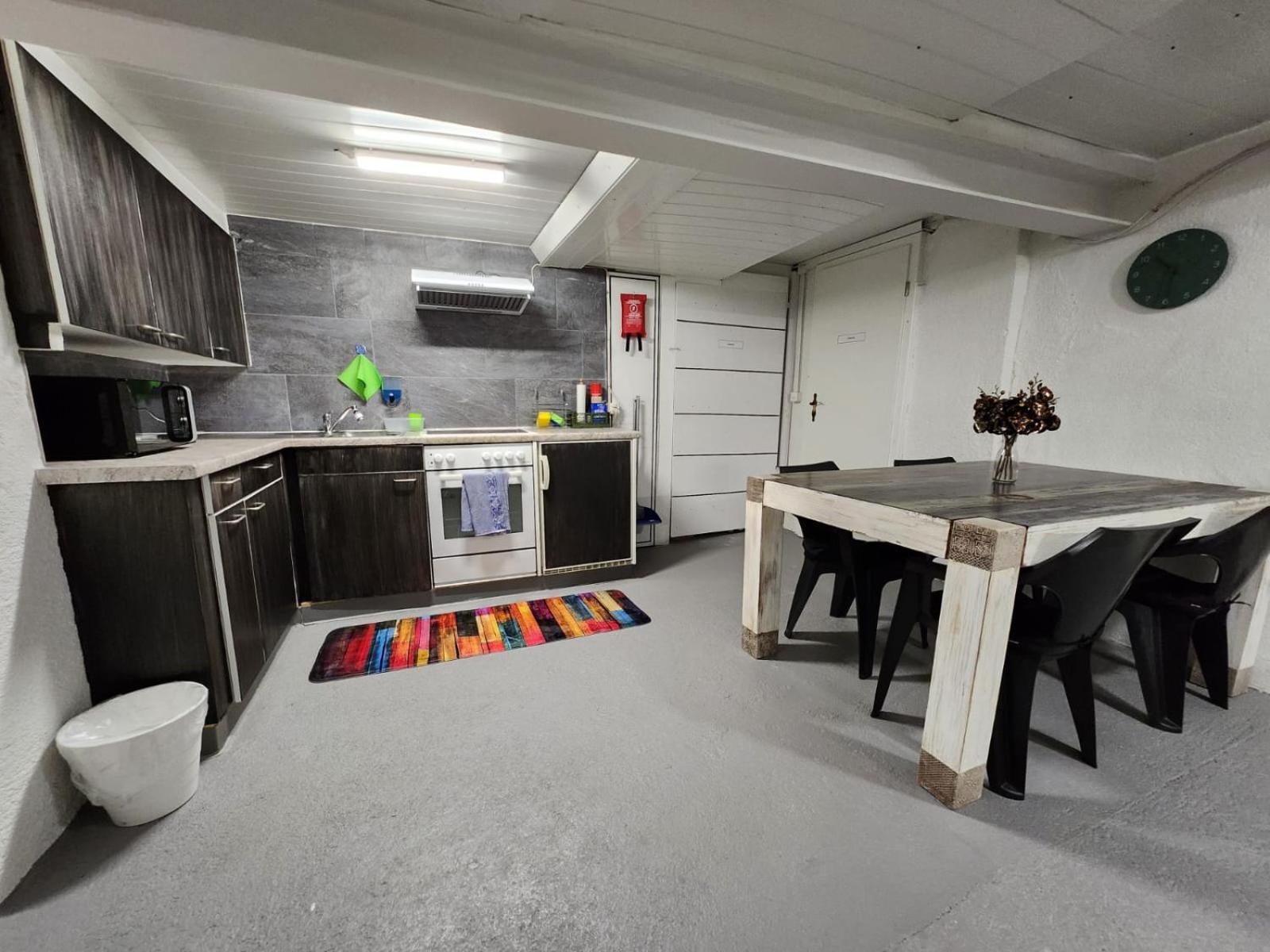Spacious cellar studio surrounded by mountains and lake