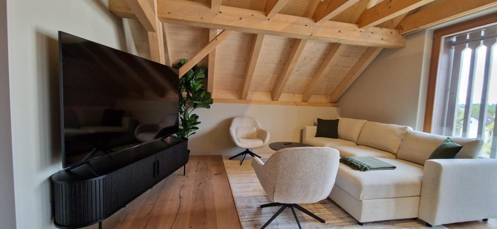 Visionary Hospitality Bassersdorf, Zürich - Premium Apartments in Swiss Style with Free Parking, Washer, Kitchen, Terrace, Vaulted Cellar Event Room, Bus S