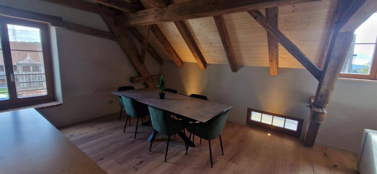 Visionary Hospitality Bassersdorf, Zürich - Premium Apartments in Swiss Style with Free Parking, Washer, Kitchen, Terrace, Vaulted Cellar Event Room, Bus S