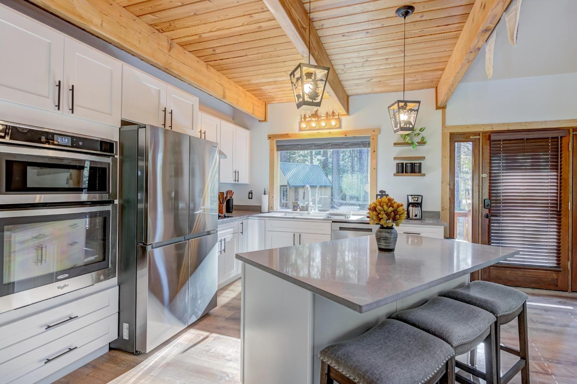Waterfront cabin with private beach access view 3