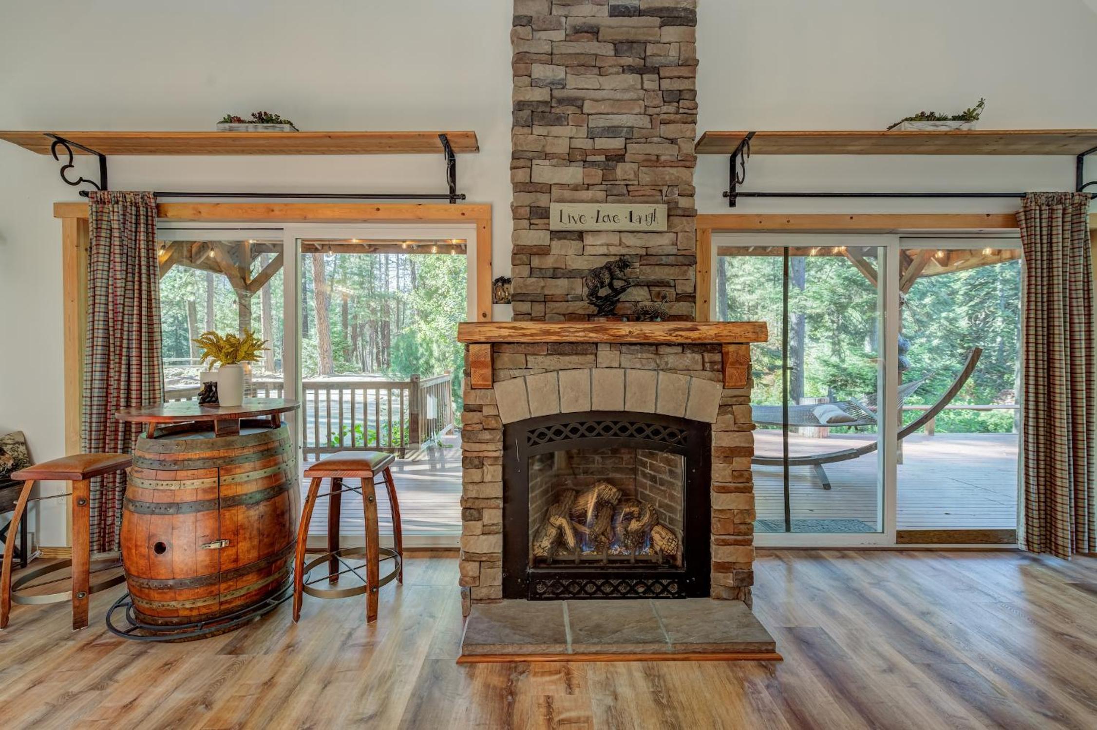 Waterfront cabin with private beach access view 2
