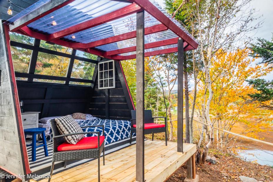 Wooden A-Frame Tent