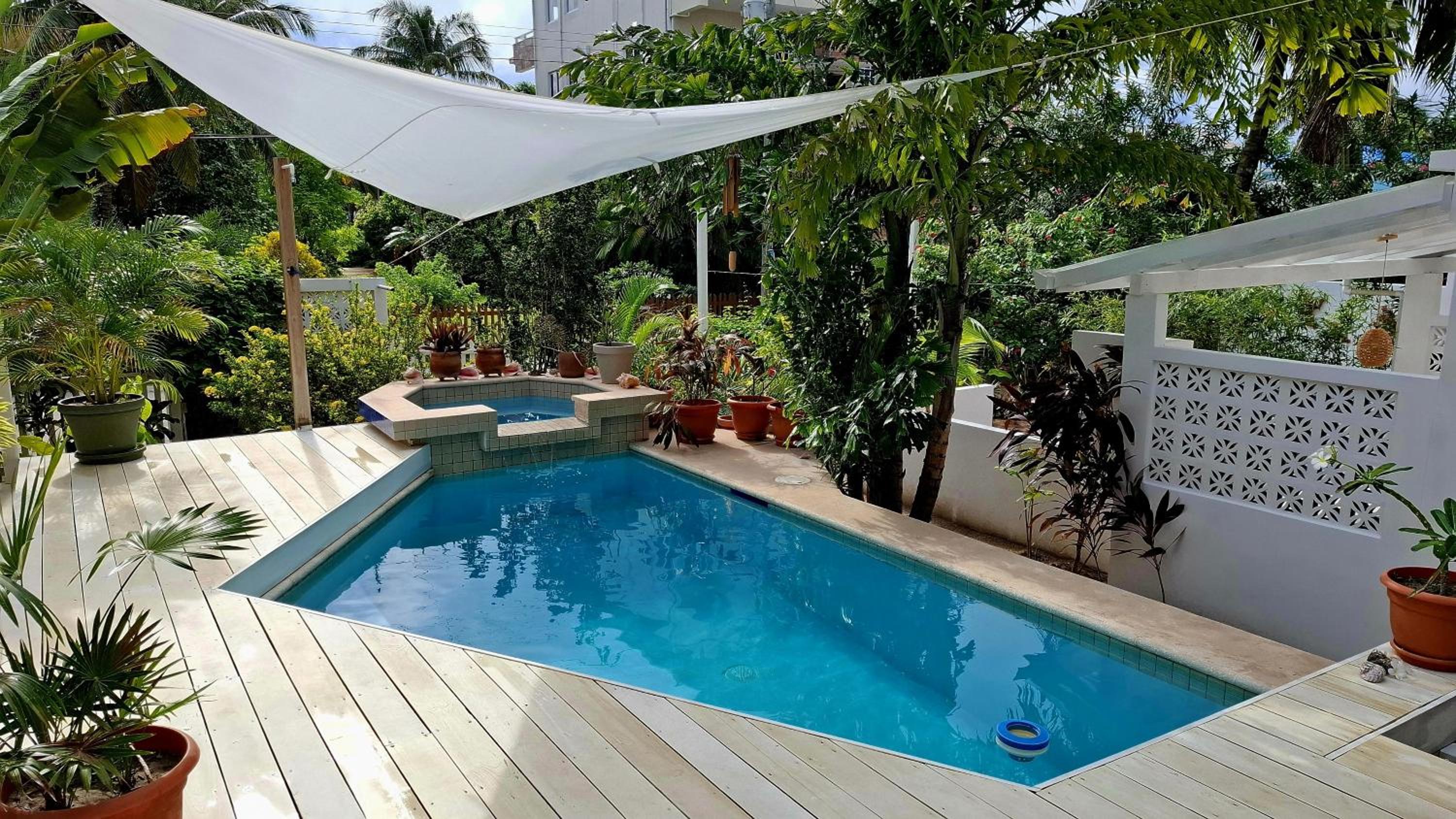 Amanda's Place Casita Carinosa - pool and tropical garden