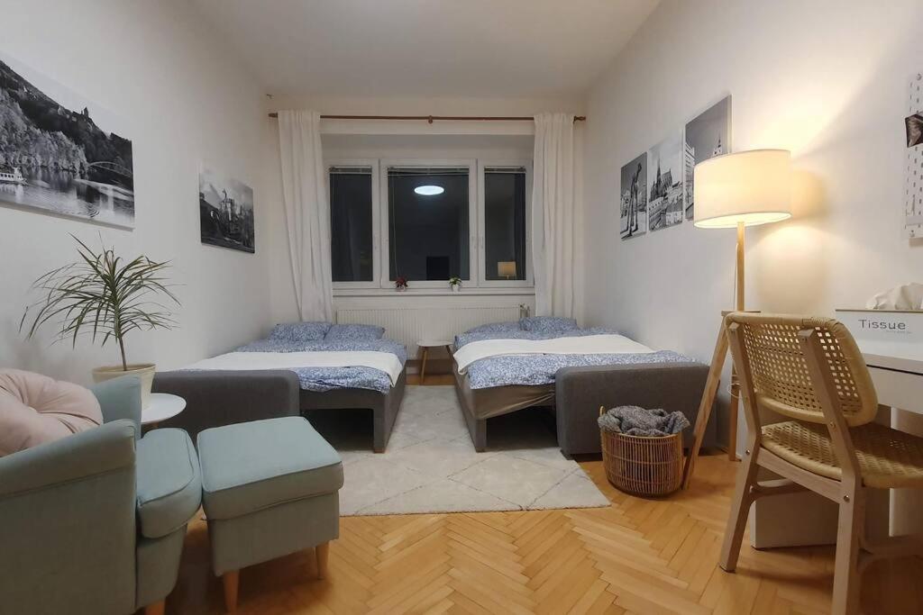Apartmán s balkonem u parku & 15 minut do centra