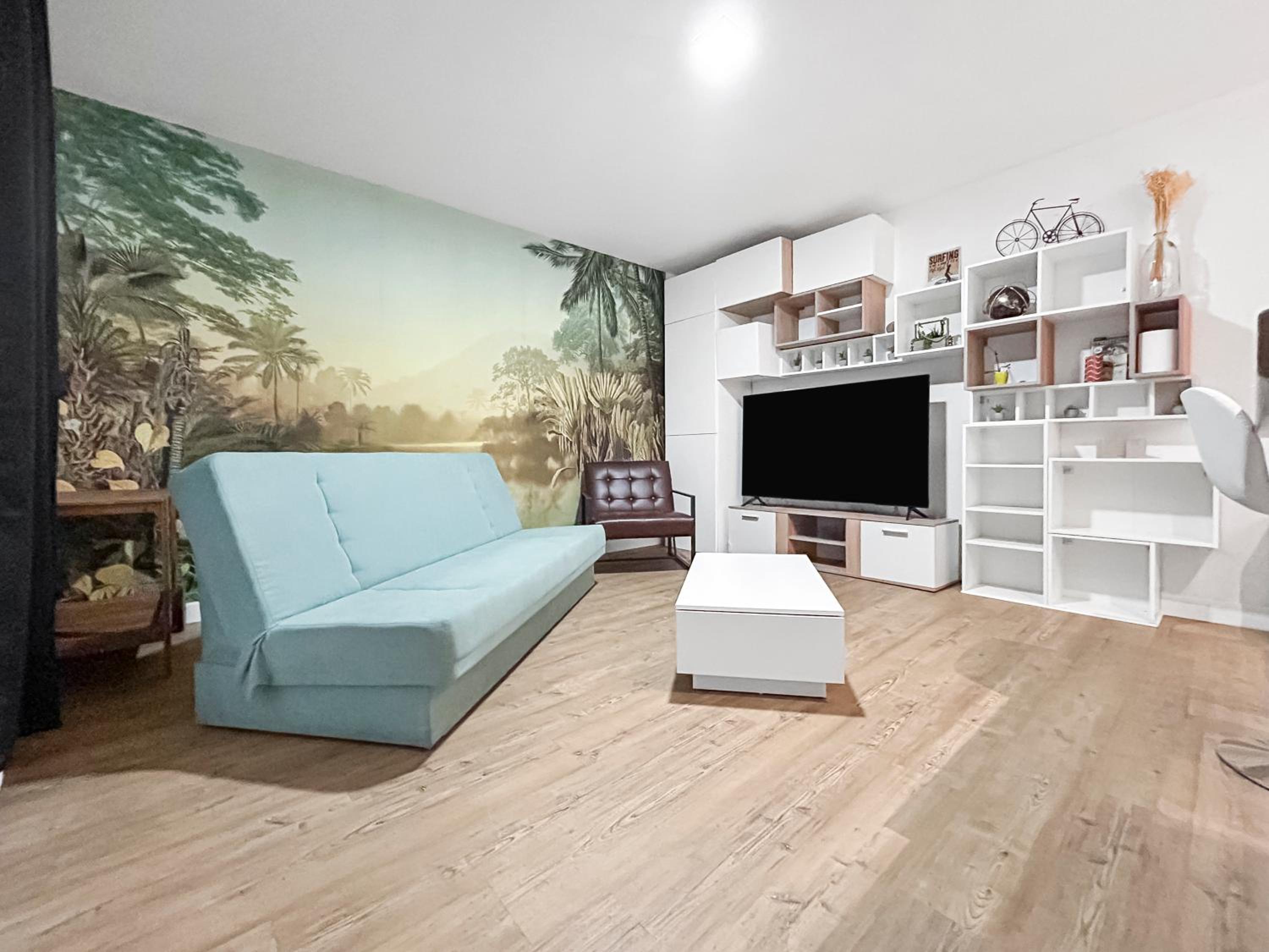 T2 35m2 clim, piscine, balcon et parking privé à 2 pas du port Santa Lucia