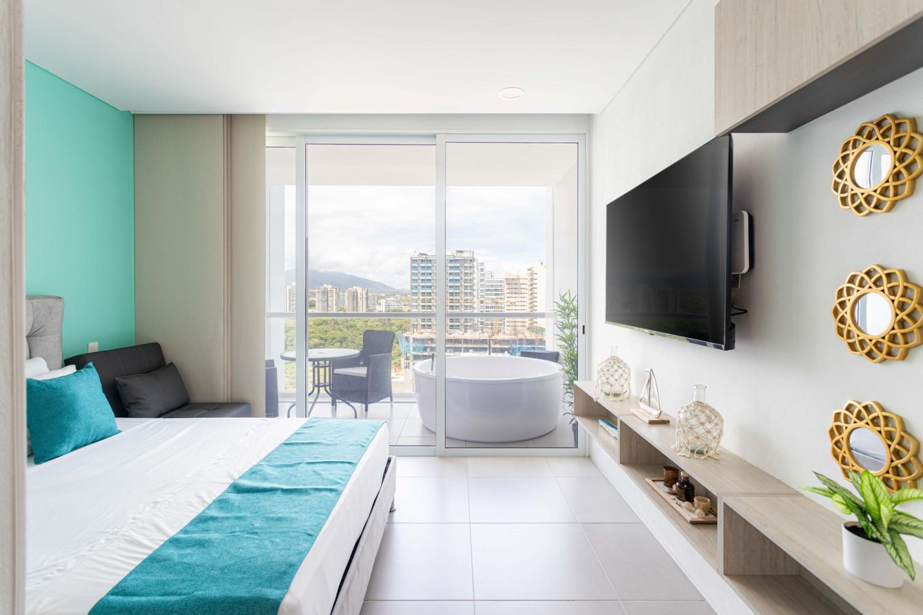Hermosa suite con vista al mar