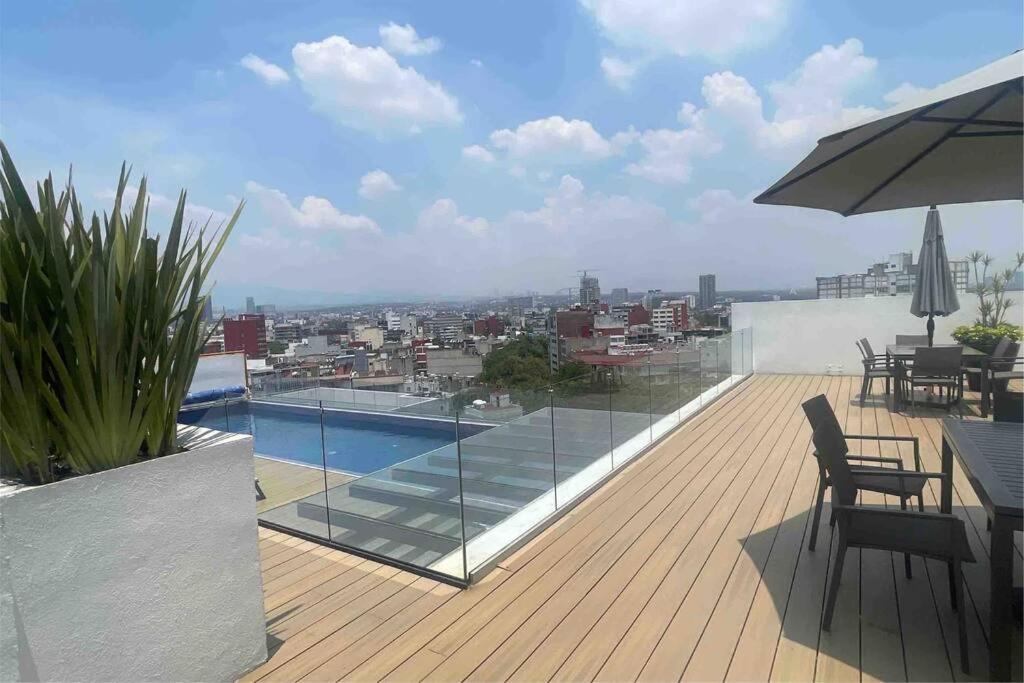 Roma-Condesa · Alberca rooftop + Gym · 2BR Vistas photo 3