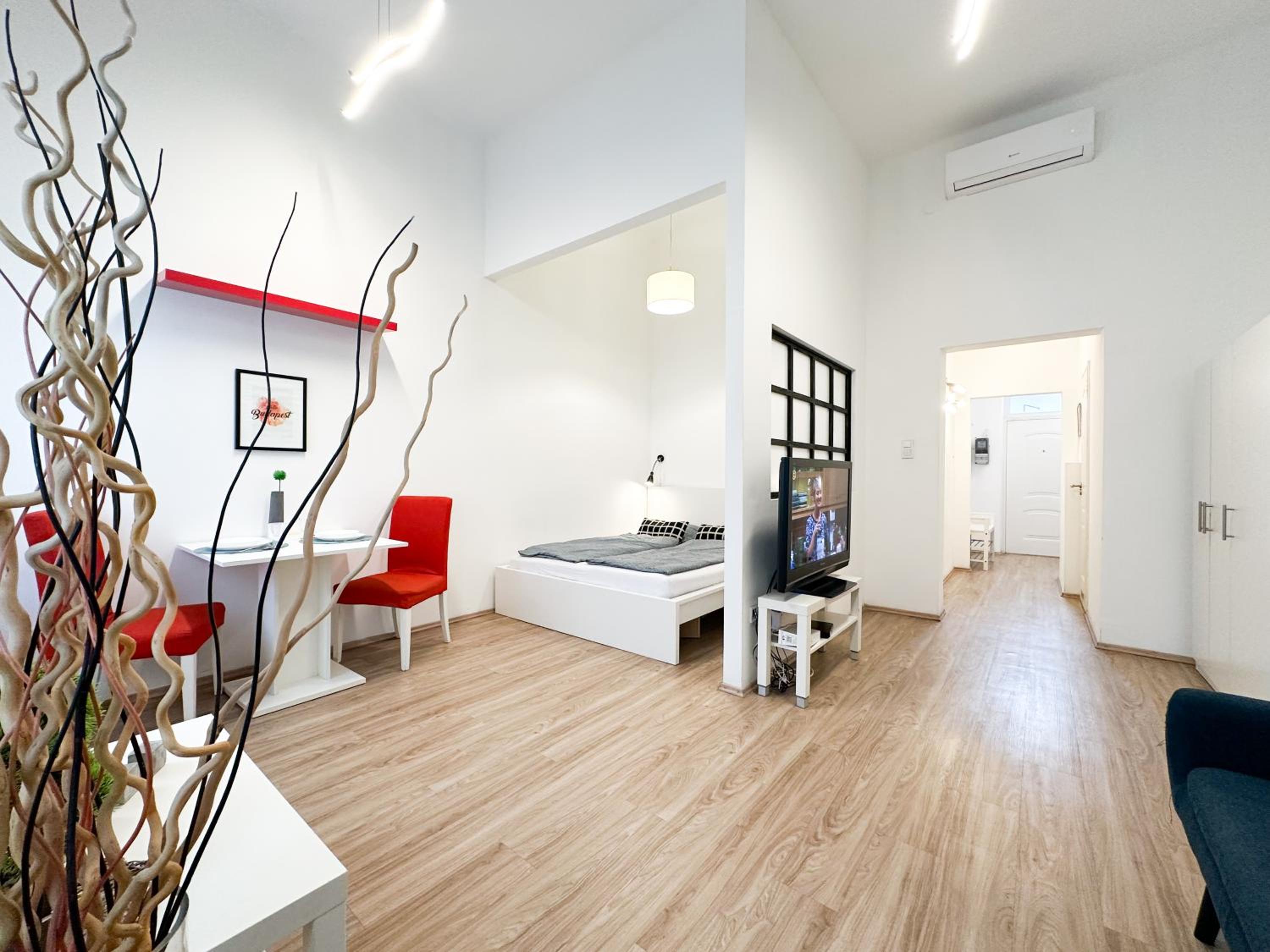 Spacious Buda Apartment Air Conditioning