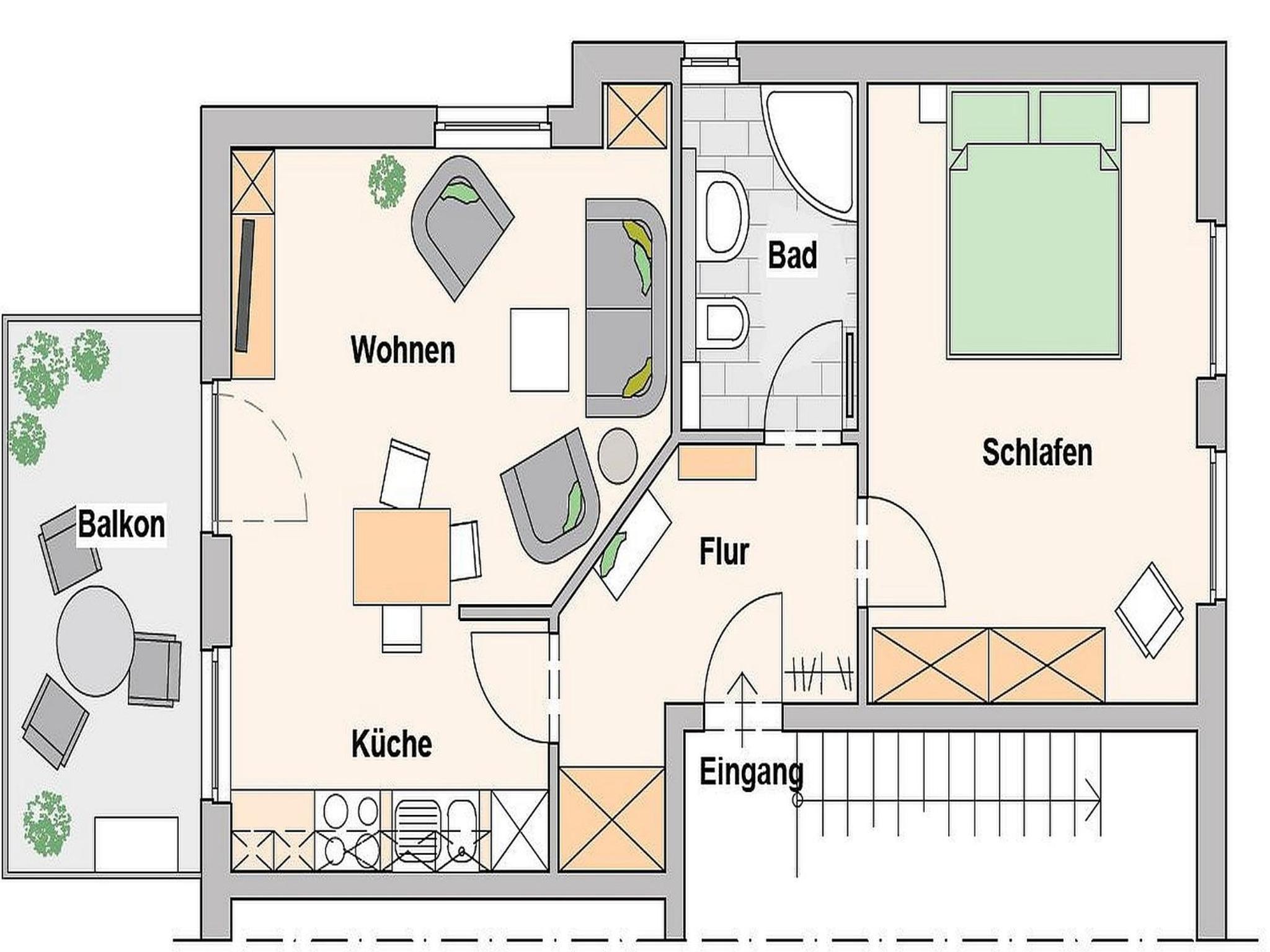 Villa Vineta Whg 14 Meerblick mit Südbalkon
