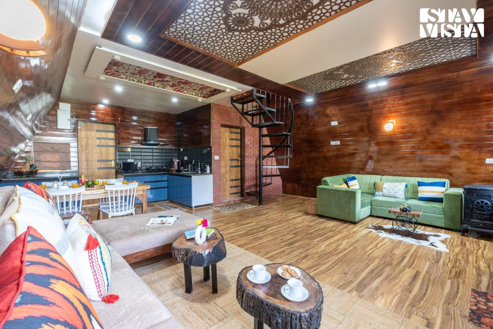 StayVista at 2BR A Frame Mountain House in Srinagar with Lawn, Bonfire, BBQ view 2