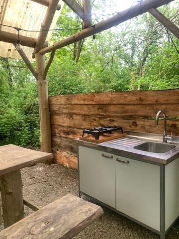 Ceridwen Glamping, double decker bus and Yurts