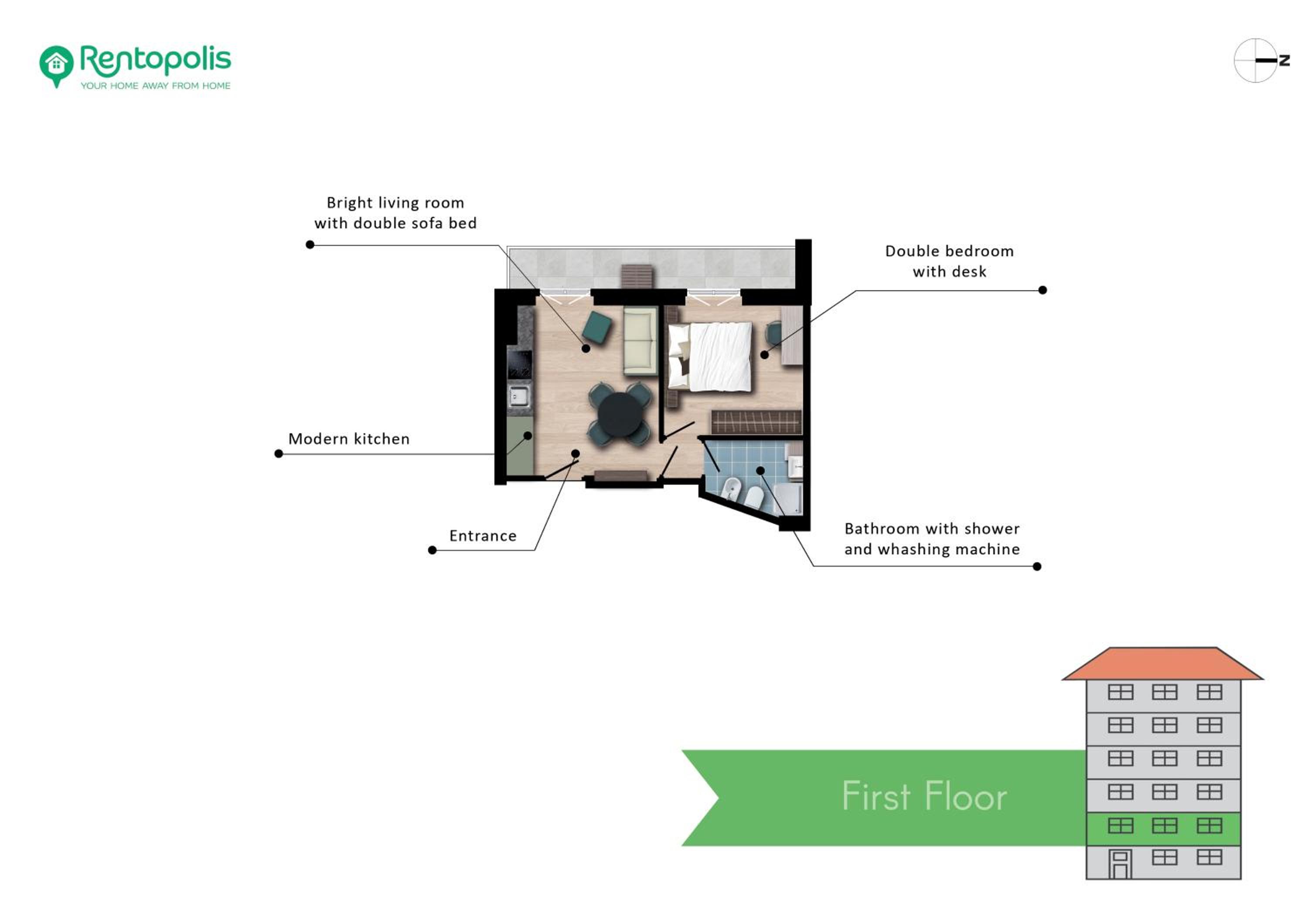 Functional & modern apartments in NoLo district by Rentopolis