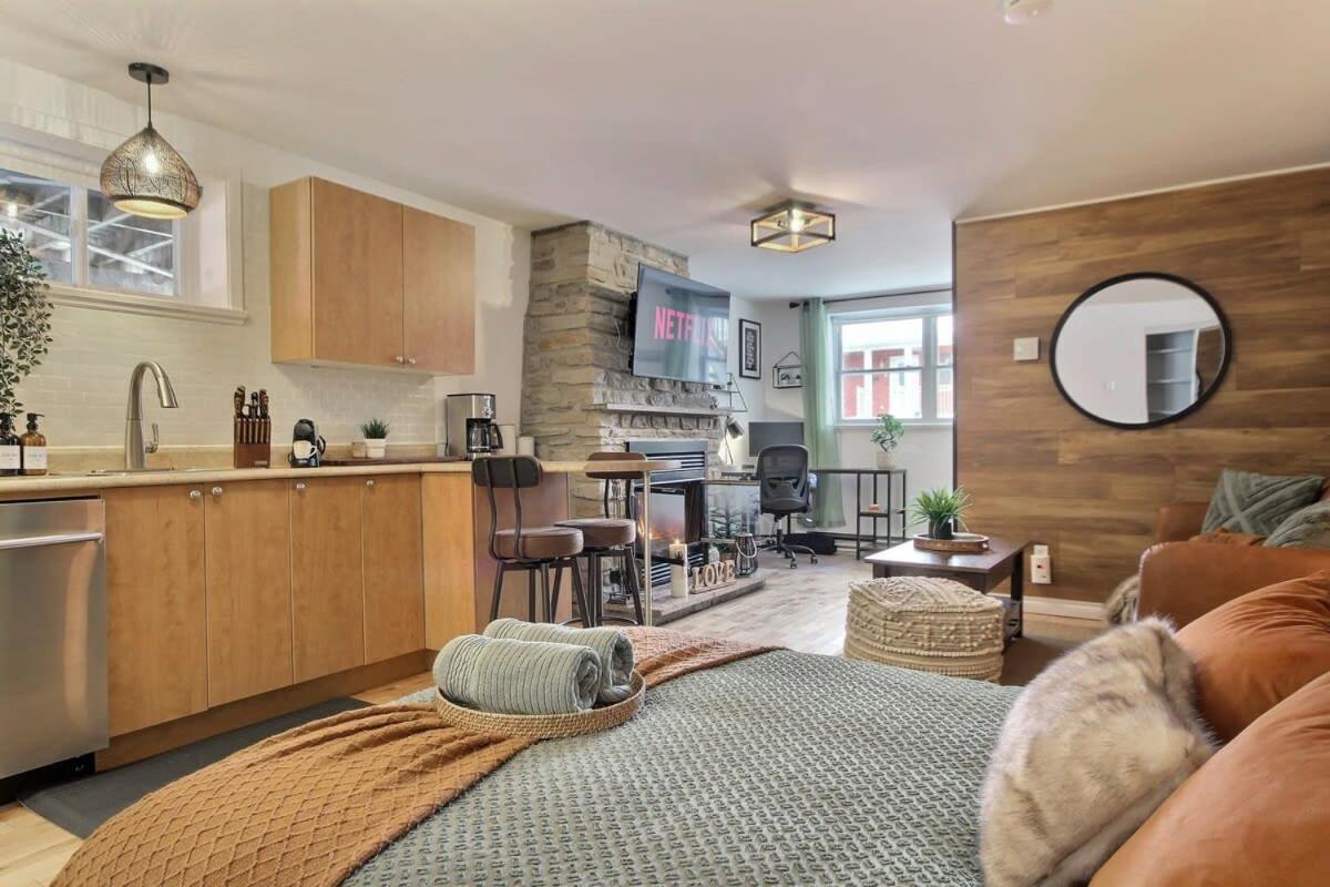 Enchanting Loft - Fireplace AC Quebec Downtown