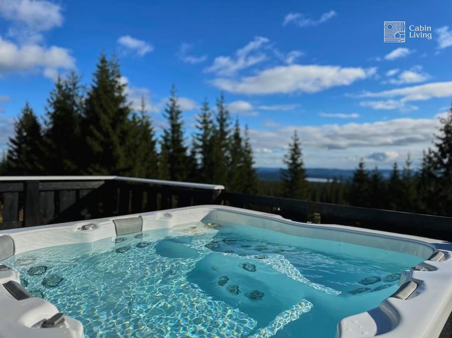Luxury cabin Sjusjøen with hot tub, ski in-out, fireplace & WiFi view 3