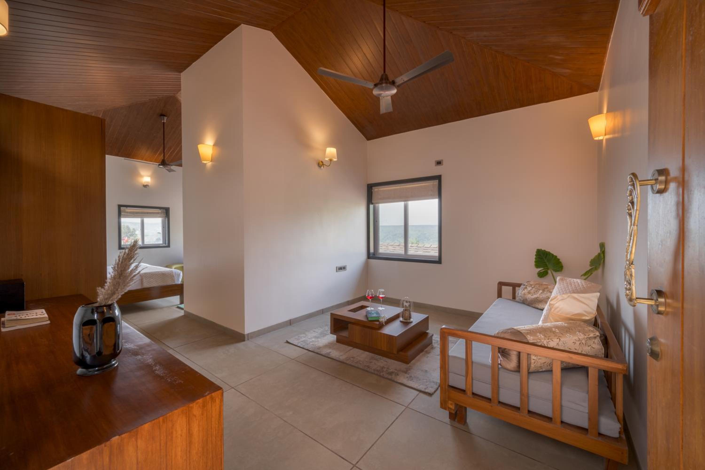SaffronStays Skyfall - 4BR boho-chic villa with pool, jacuzzi, game room & stunning hill views near Table Land, Panchgani