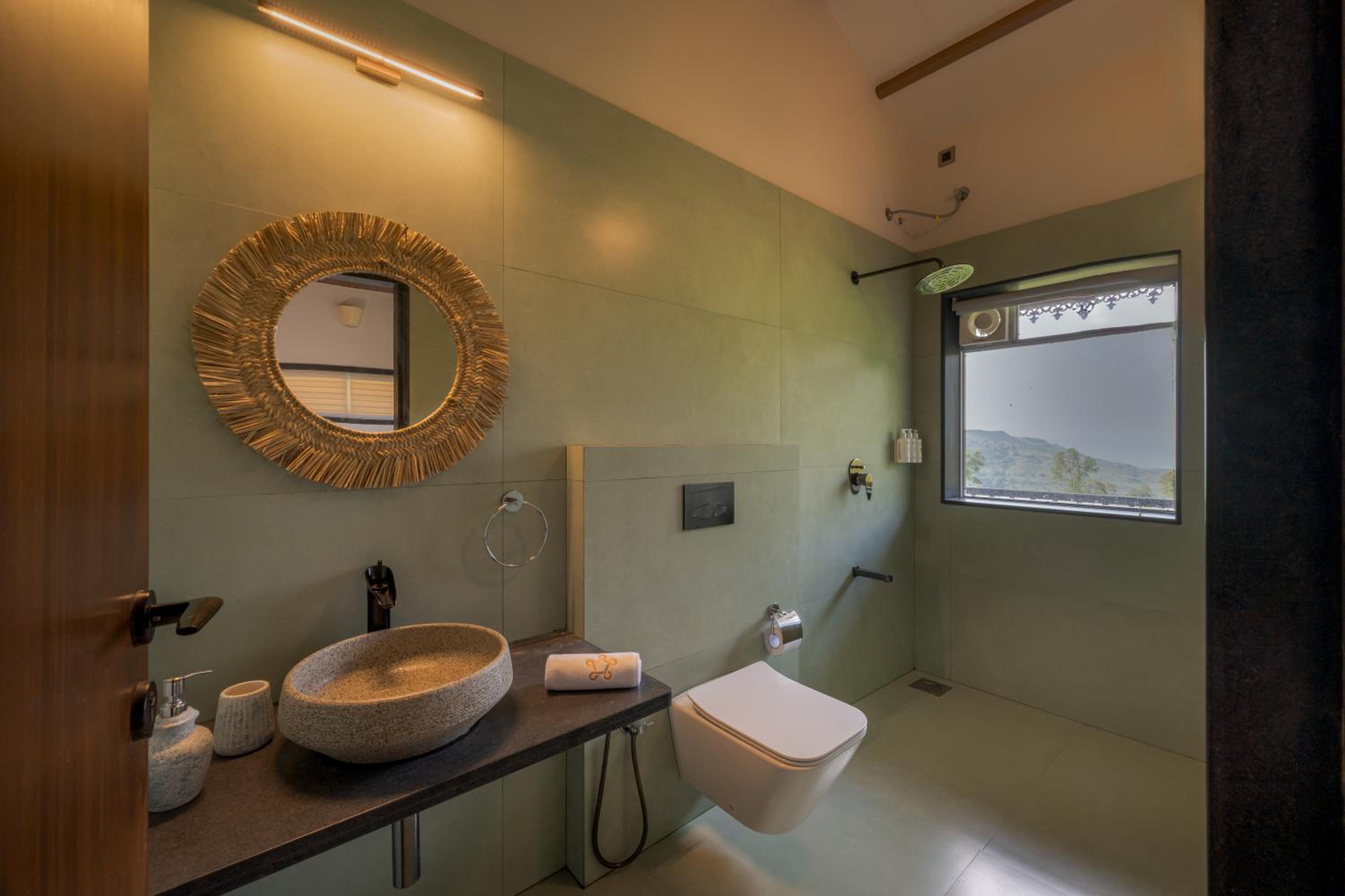 SaffronStays Skyfall - 4BR boho-chic villa with pool, jacuzzi, game room & stunning hill views near Table Land, Panchgani