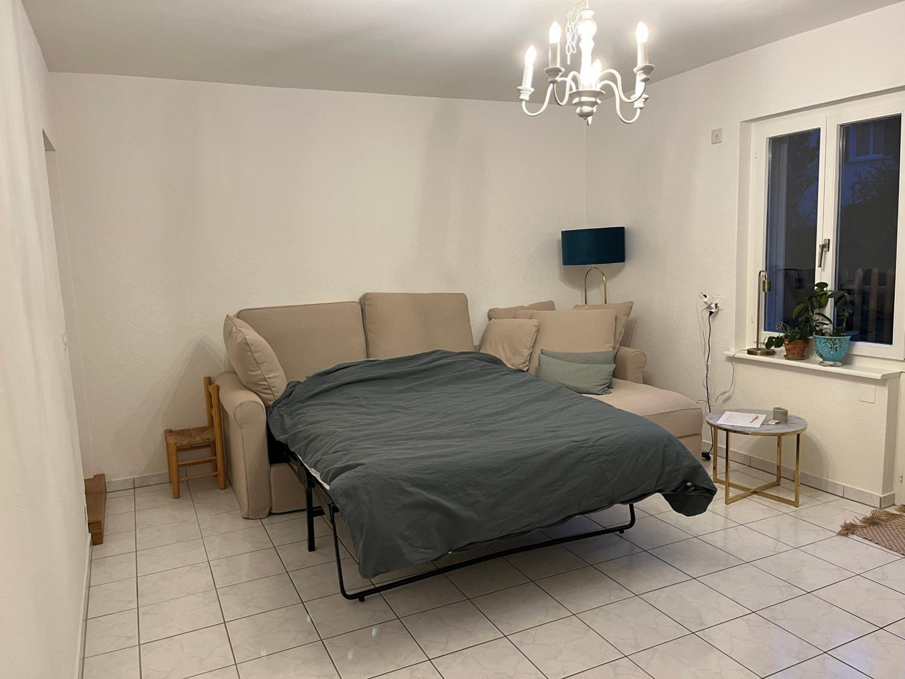 Letzigrund studio apartment with private garden