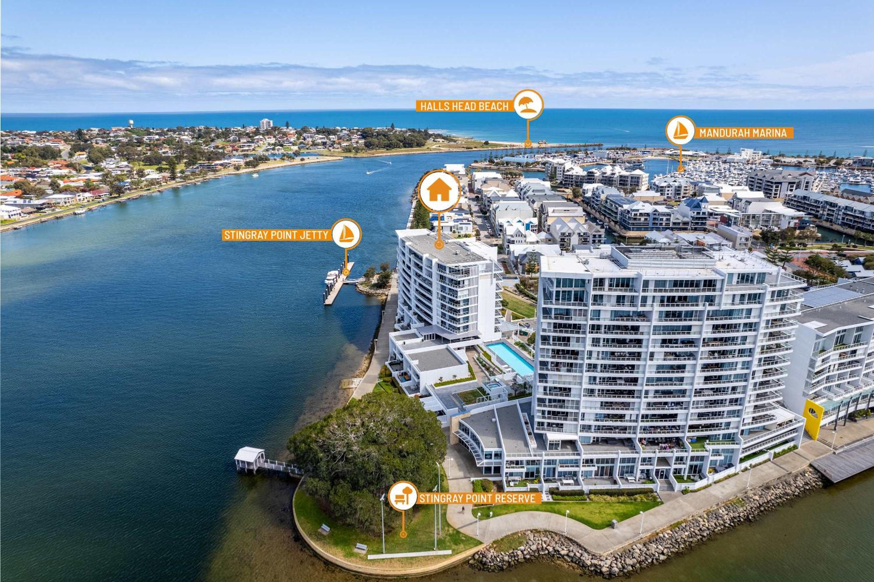 Hotel Breathtaking Waterfront Apartment In Mandurah