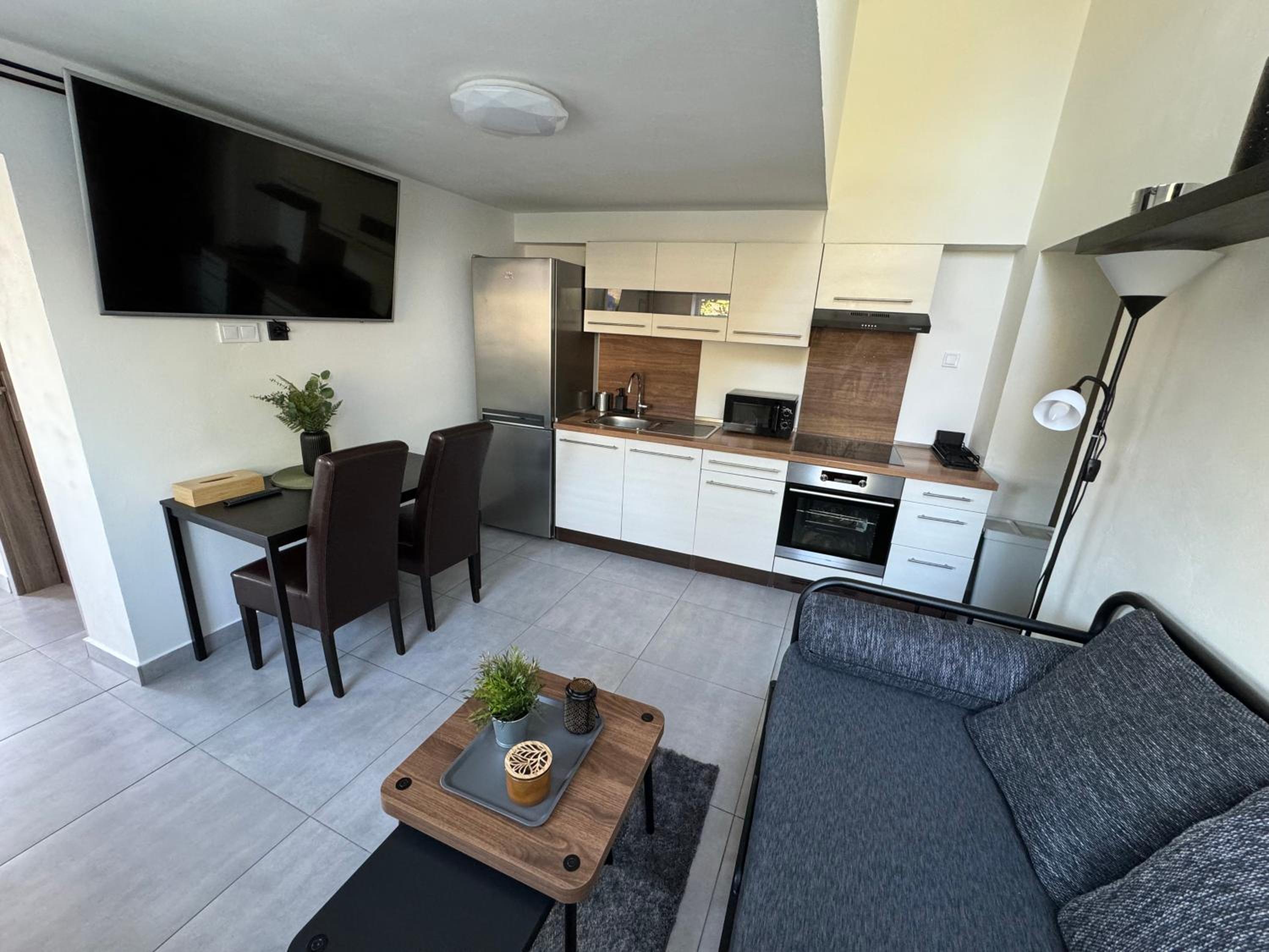 apartman 50m2 garden parking Free