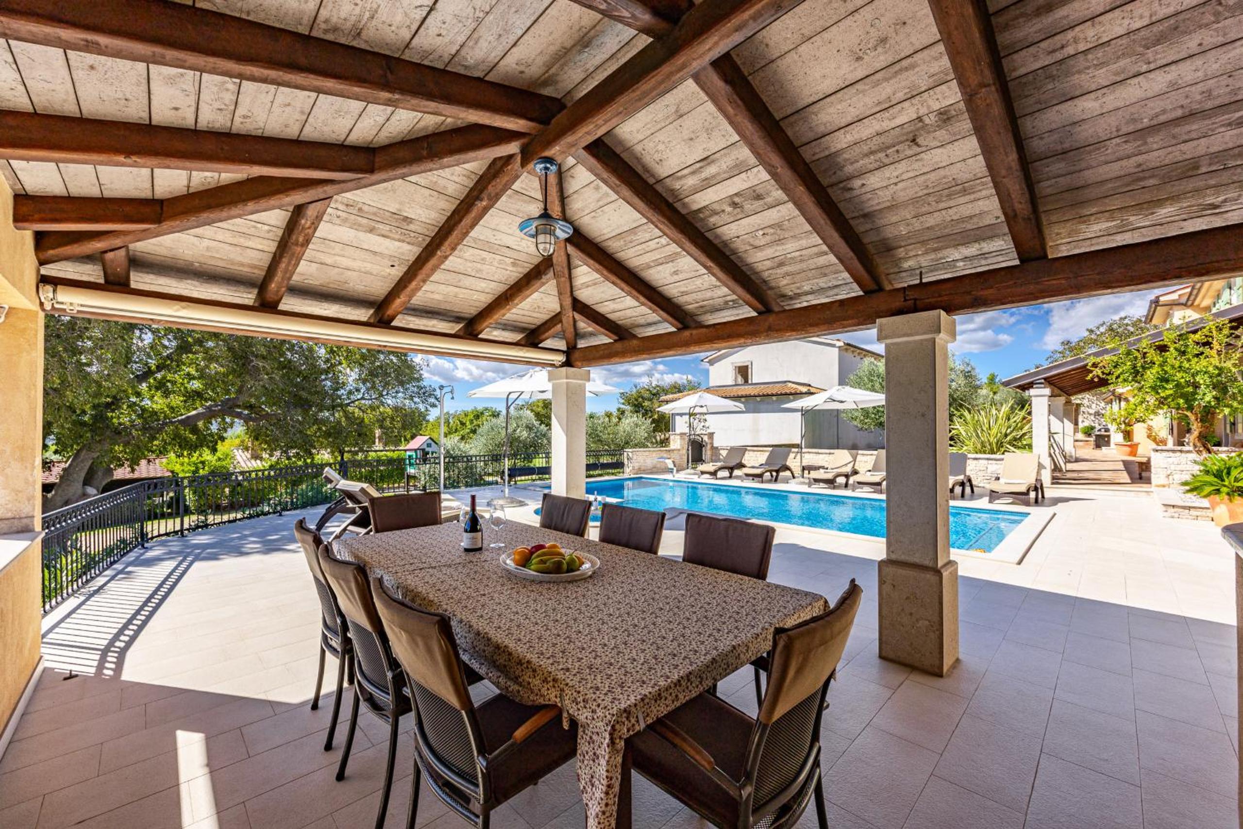 Villa Vlacich for 8 people near Labin - Rabac with heated pool, sea view & kids playground - only 2 km from the beach view 4