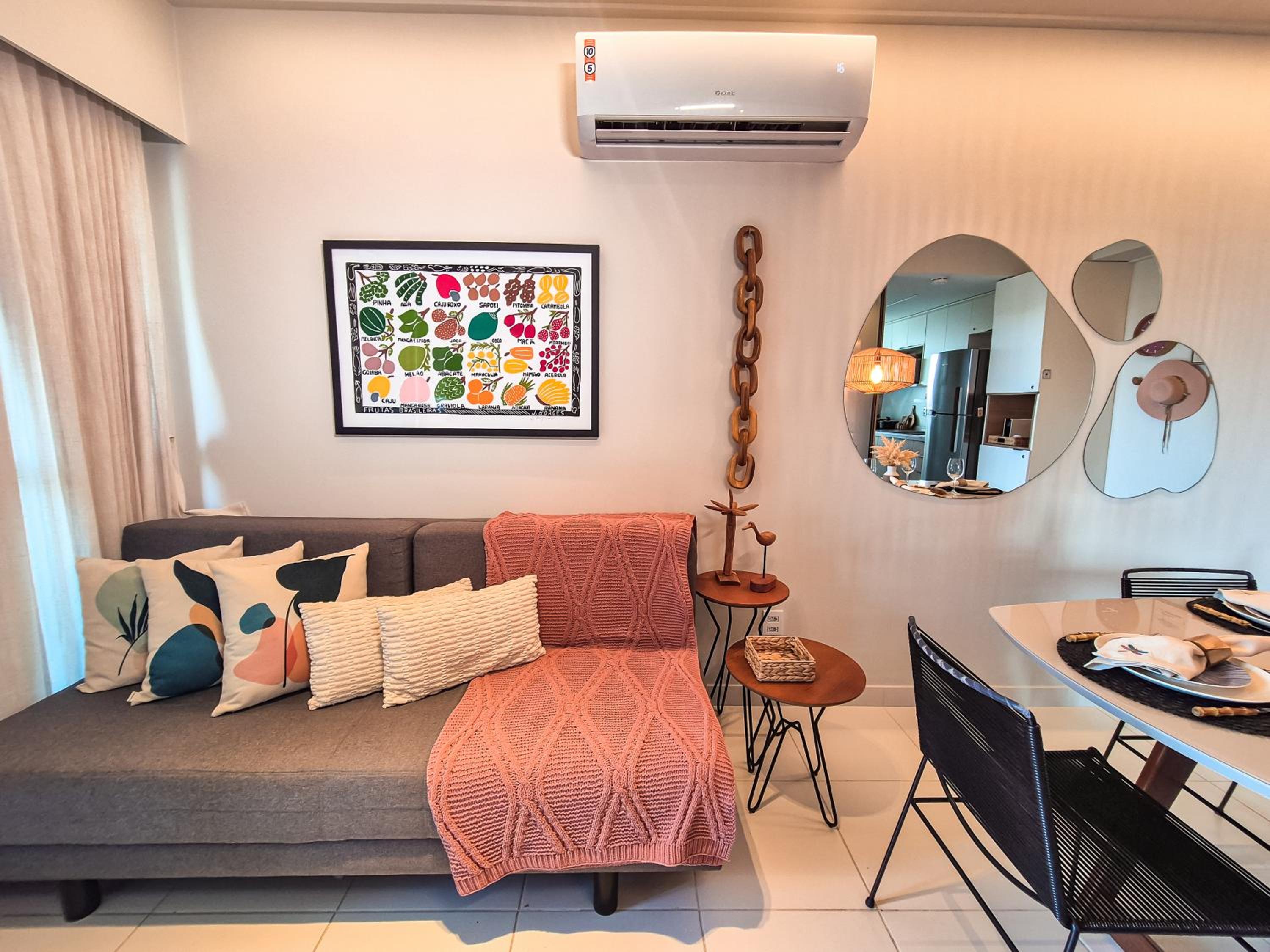 Flat Luxo Oasis do Mana 350m da praia, Polo Aquático-2Qts, 2Gar