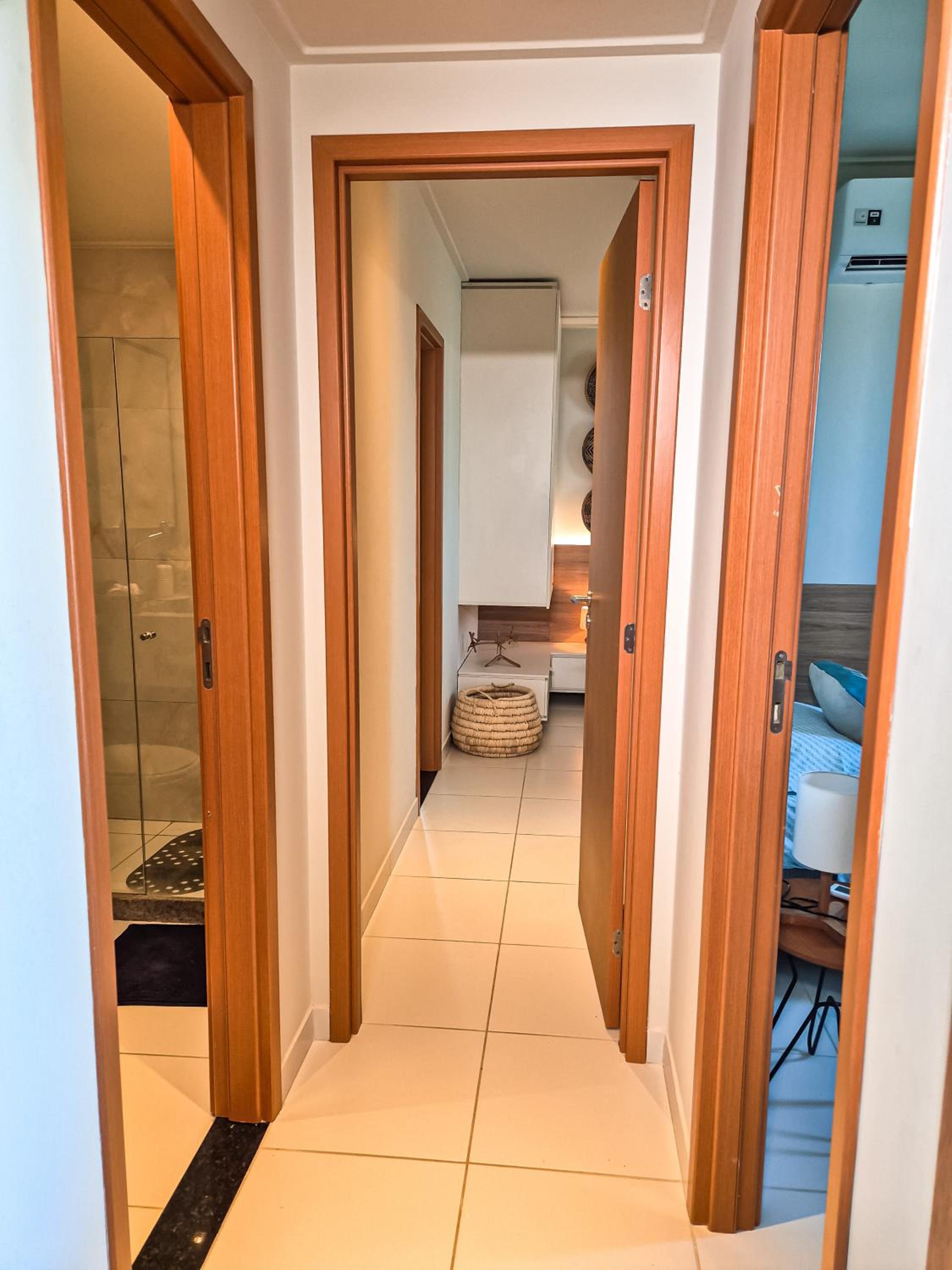 Flat Luxo Oasis do Mana 350m da praia, Polo Aquático-2Qts, 2Gar