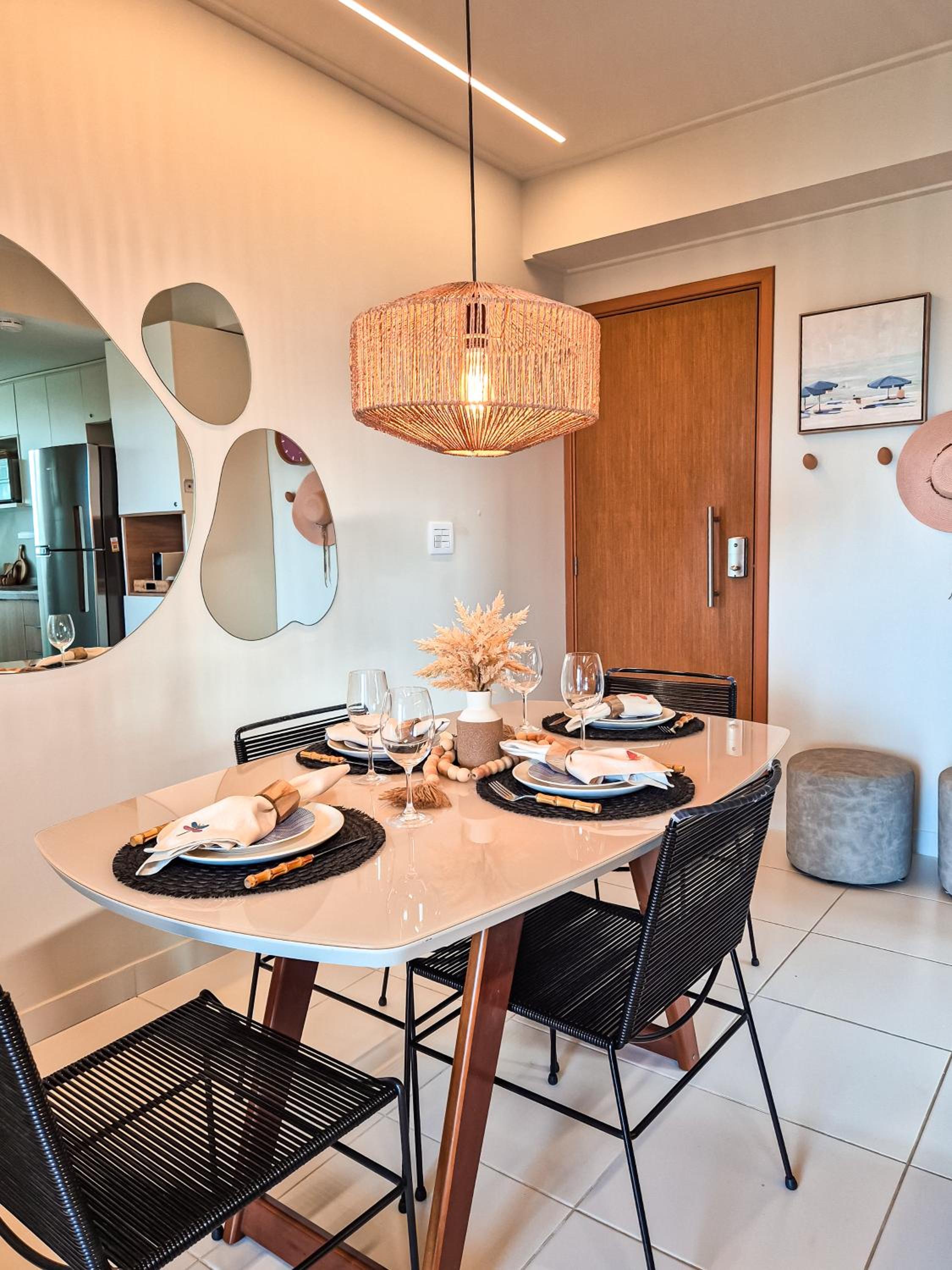 Flat Luxo Oasis do Mana 350m da praia, Polo Aquático-2Qts, 2Gar