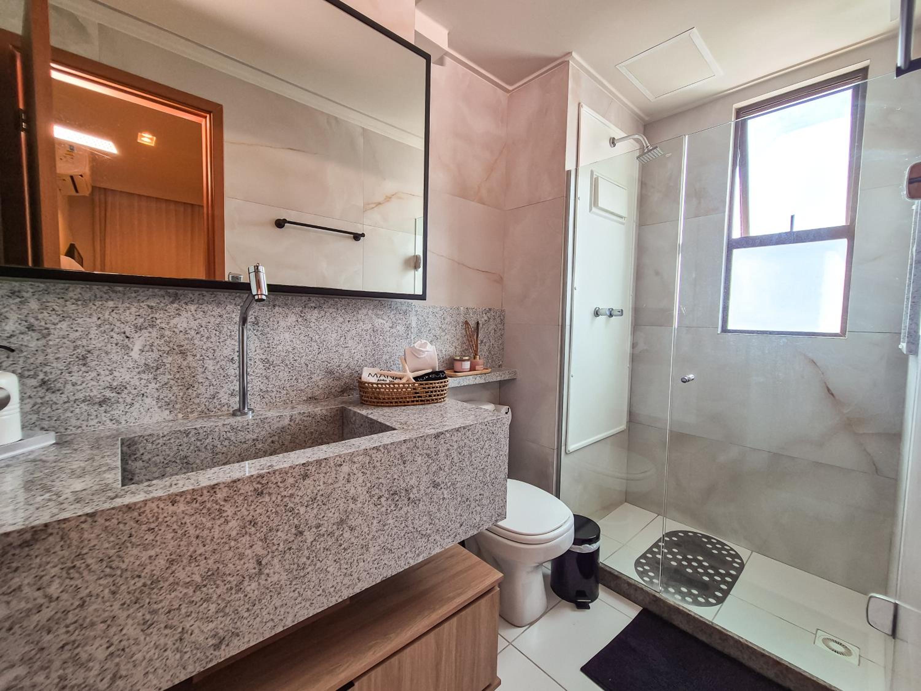 Flat Luxo Oasis do Mana 350m da praia, Polo Aquático-2Qts, 2Gar