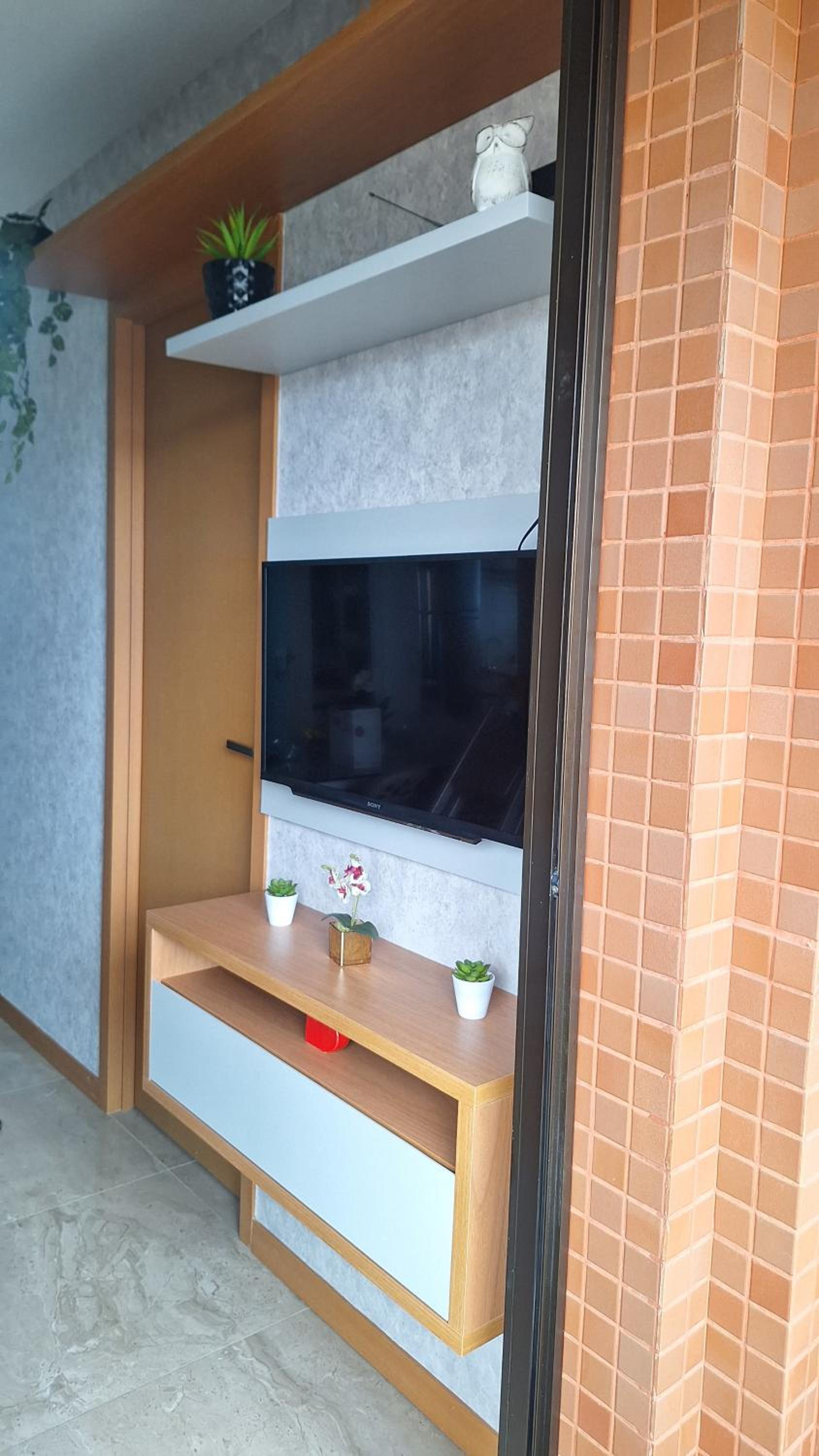 Apartamento Quarto e Sala, varanda, vista mar com infraestrutura