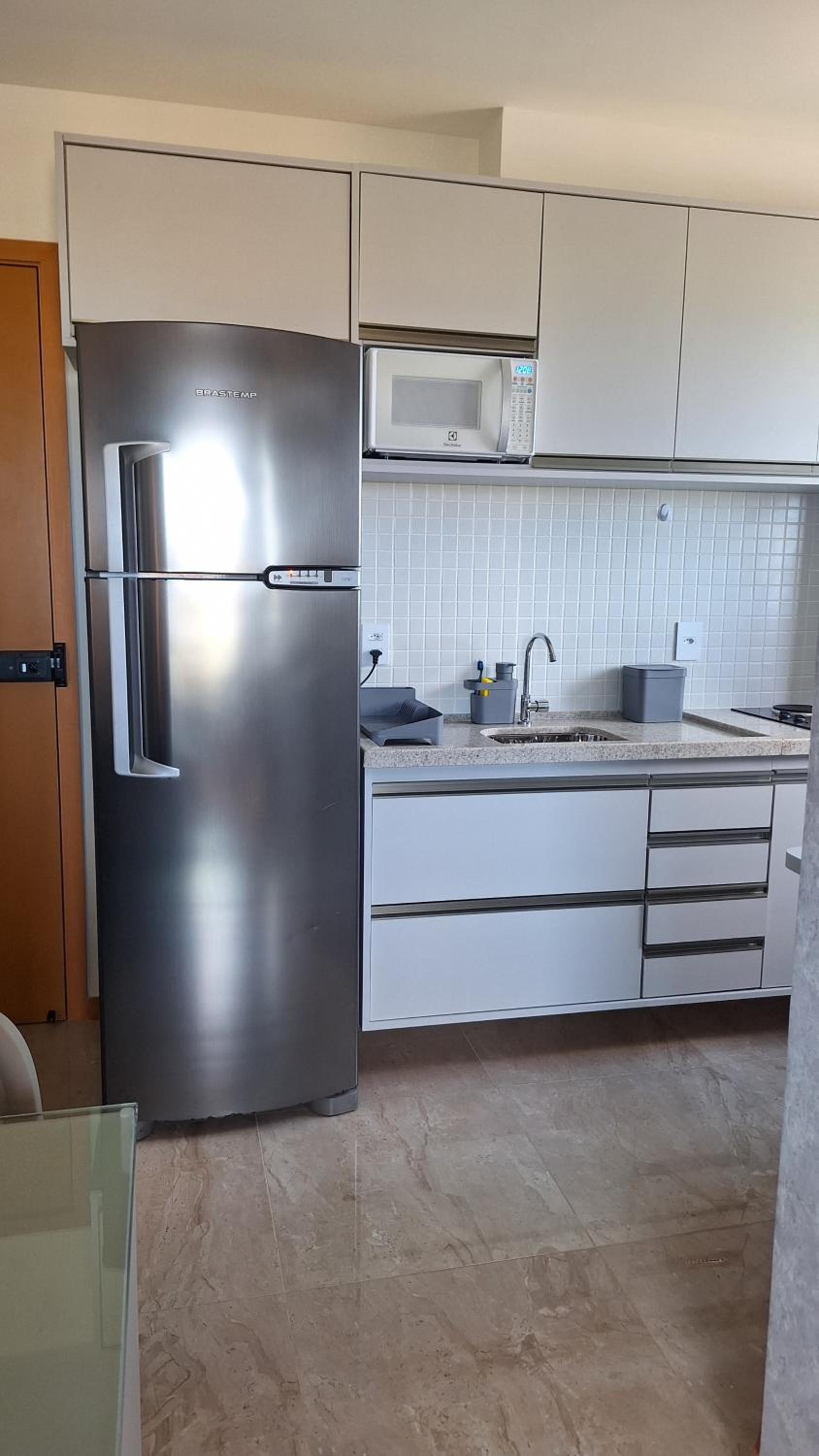Apartamento Quarto e Sala, varanda, vista mar com infraestrutura