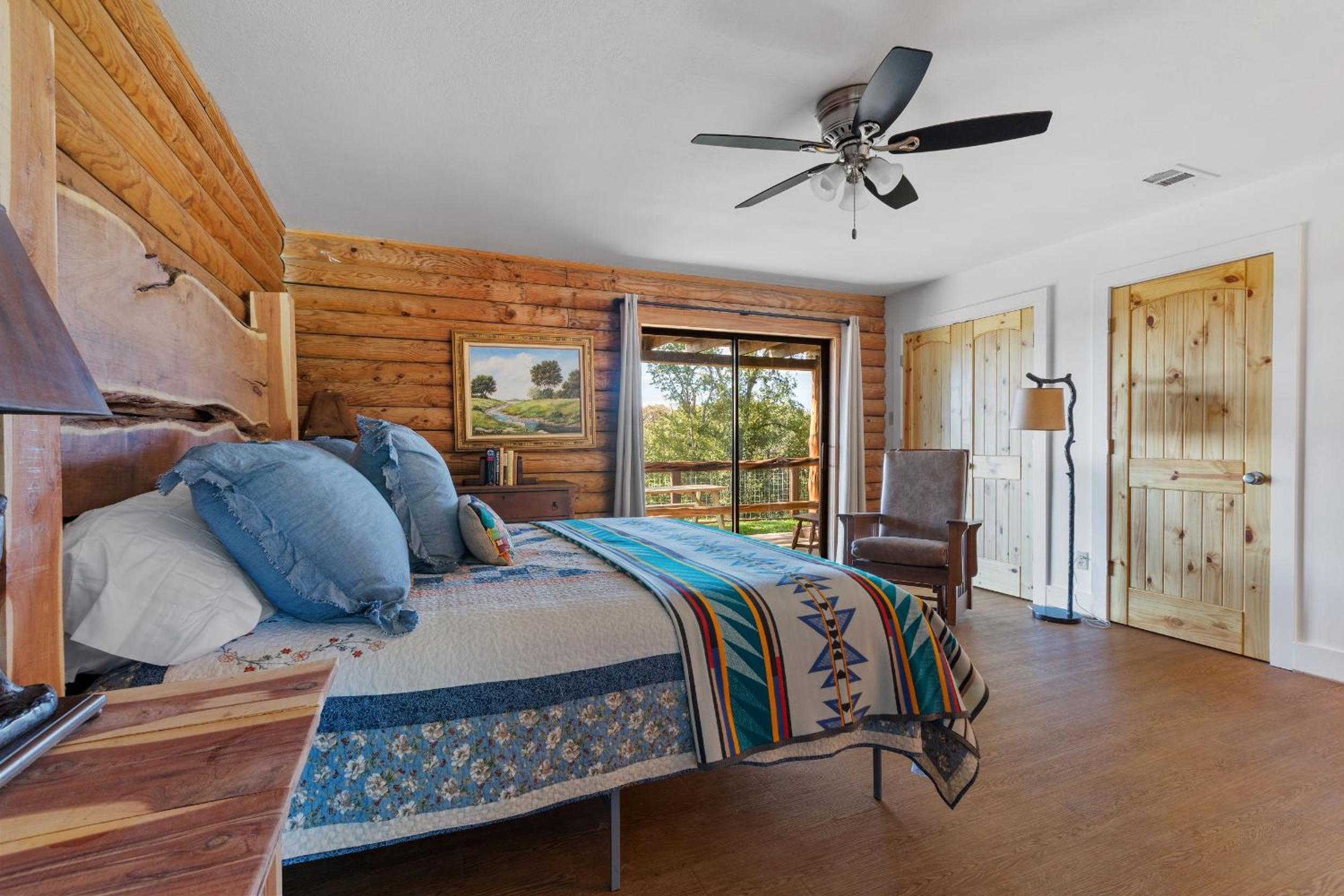 Guadalupe Bluff Log Cabin view 2