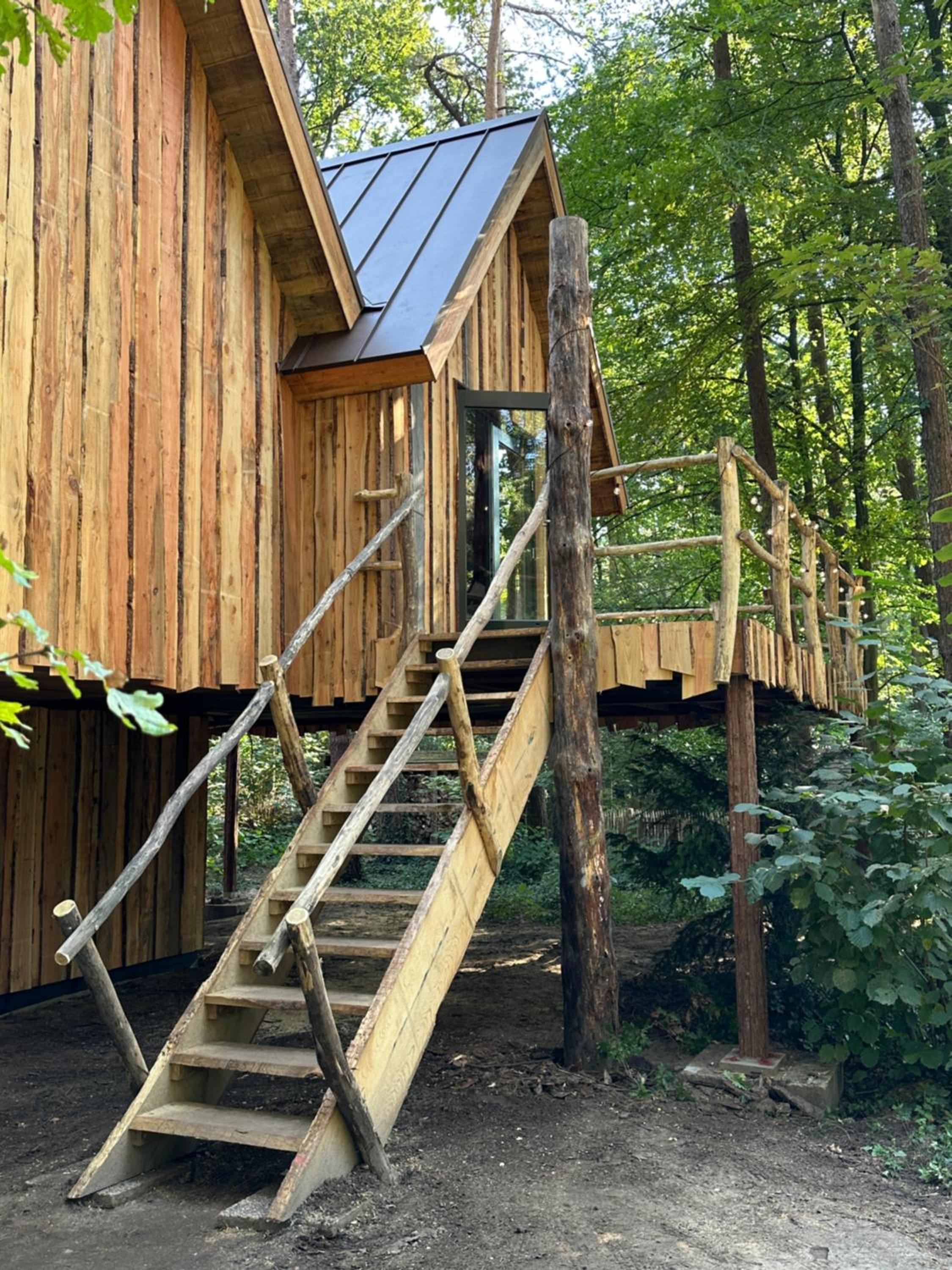 Unieke boomhutten met hot tub door Bed en Boshuisjes