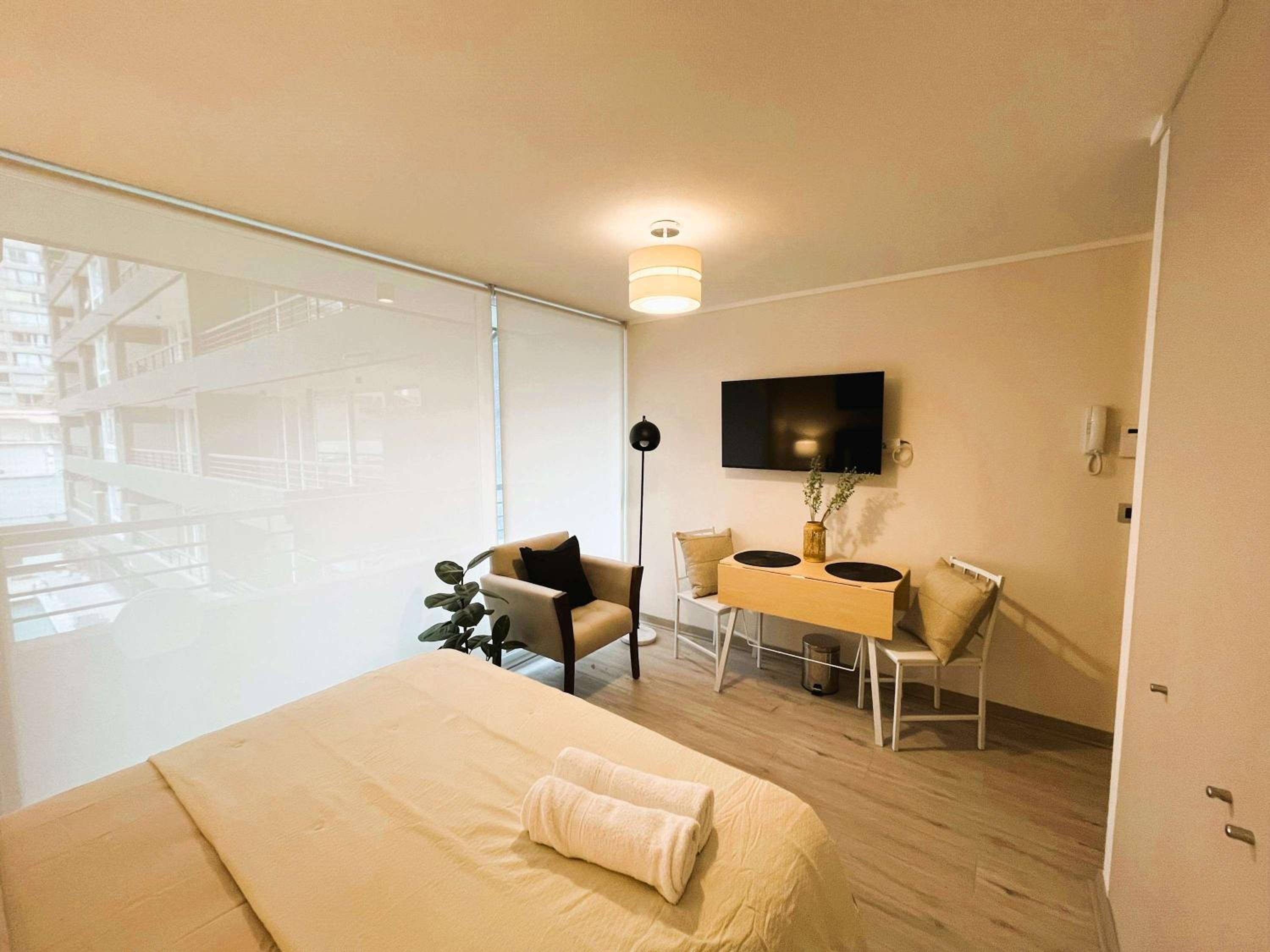 HOM I Luminoso y Acogedor Studio 2PAX en Santiago