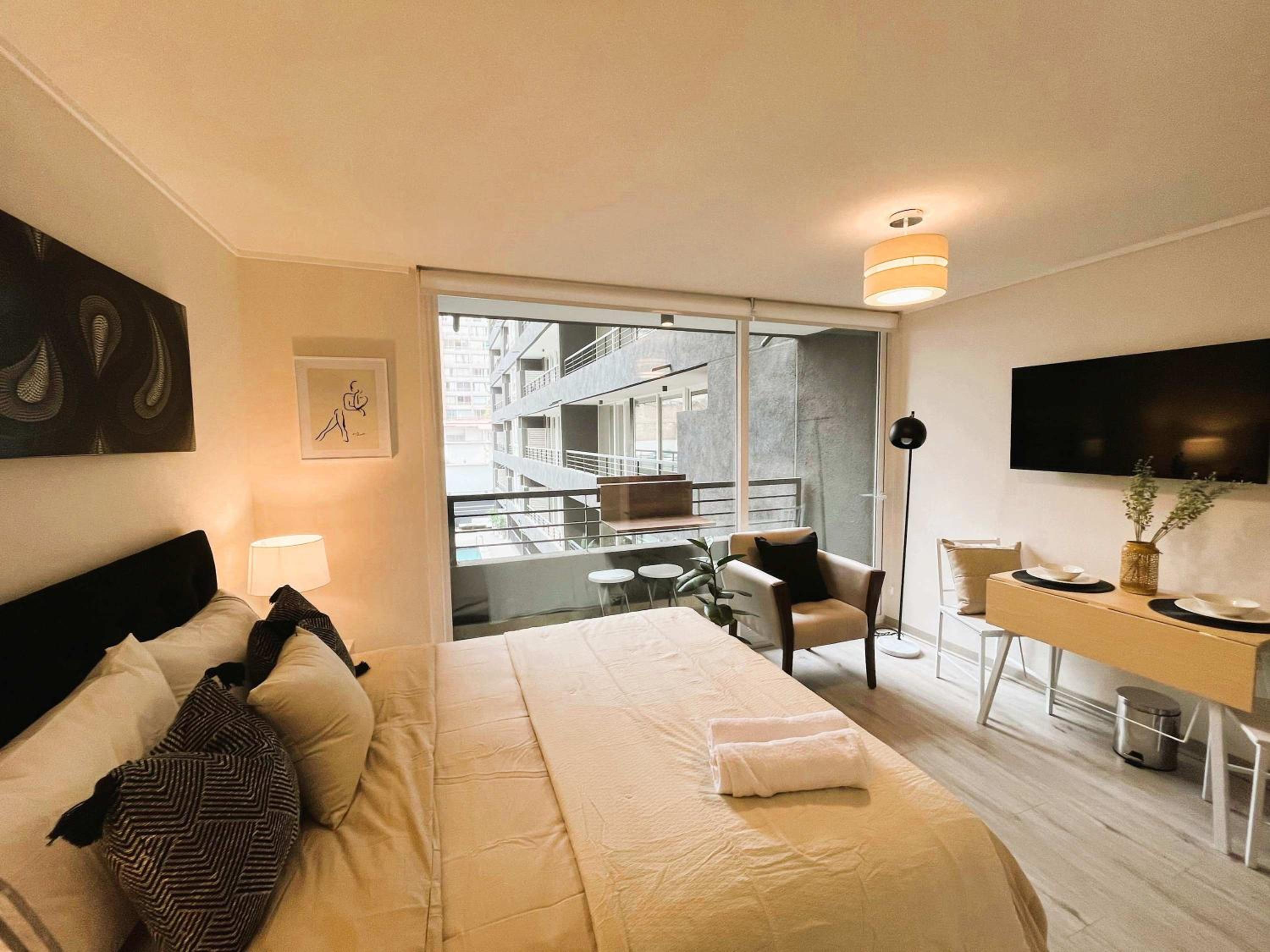 HOM I Luminoso y Acogedor Studio 2PAX en Santiago