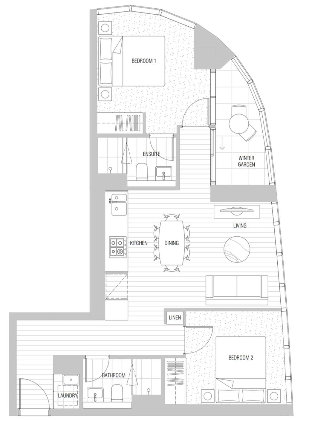 42D Stylish 2BR Apt wCity view nr Yarra River Crown