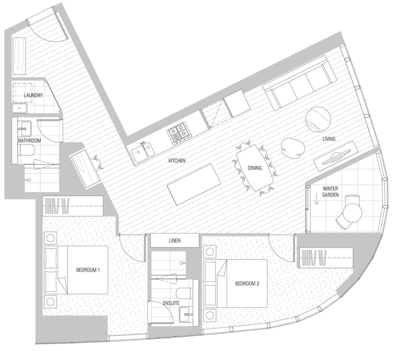 65D Modern 2BR Apt nr Yarra river, Free Parking