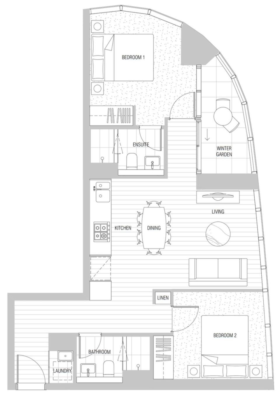 52D Chic & Modern 2 Bedroom Apt in Melbourne's Heart