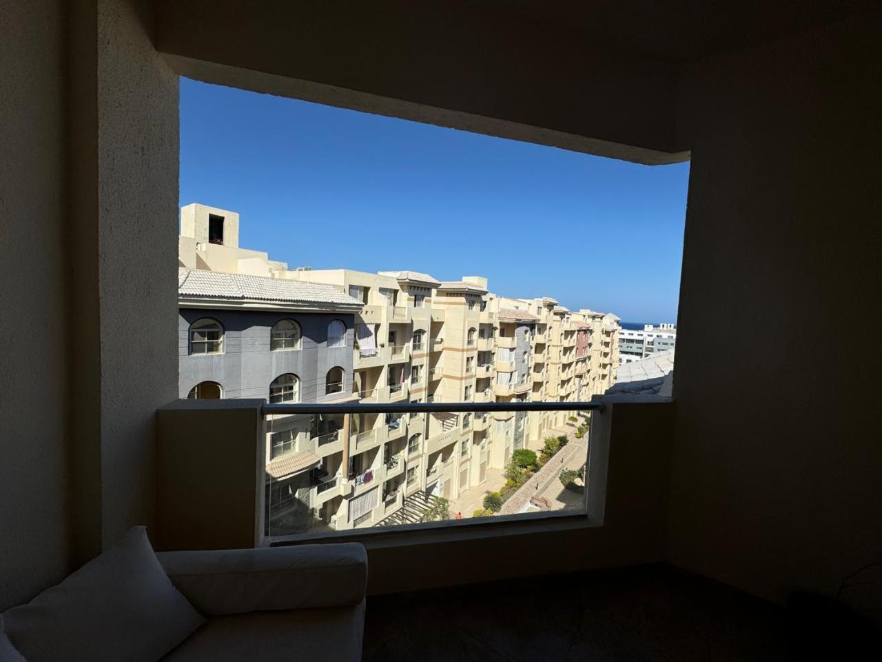 A one-bedroom apartment with a compact terrace