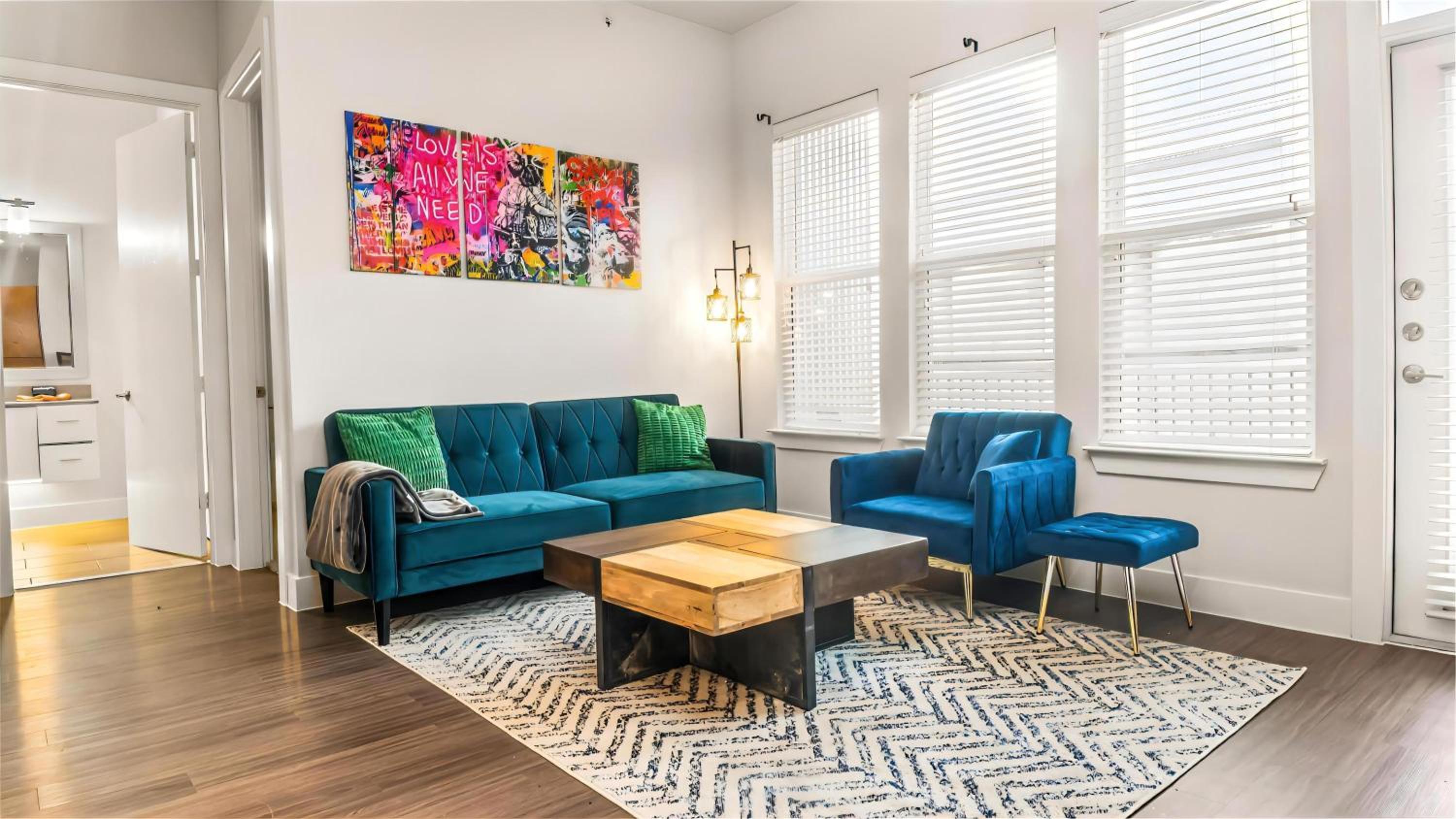 2BR Apt River Walk Luxury River with Pool Views and Gym view 4