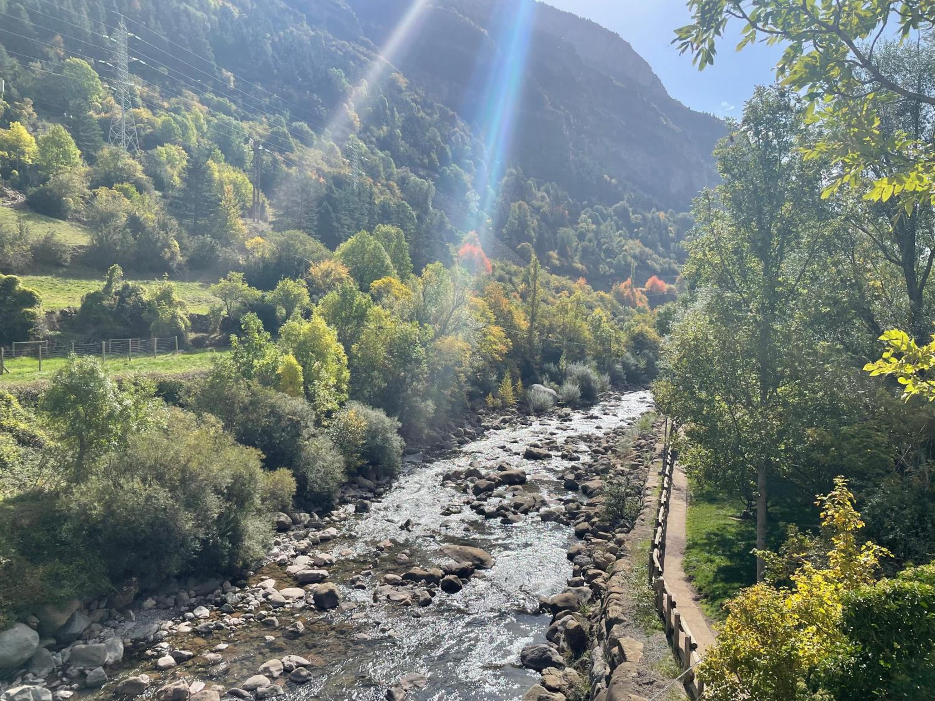CALMFRANC ático abuhardillado con vistas al río y la montaña Avistamiento de ciervos en Canfranc Pueblo