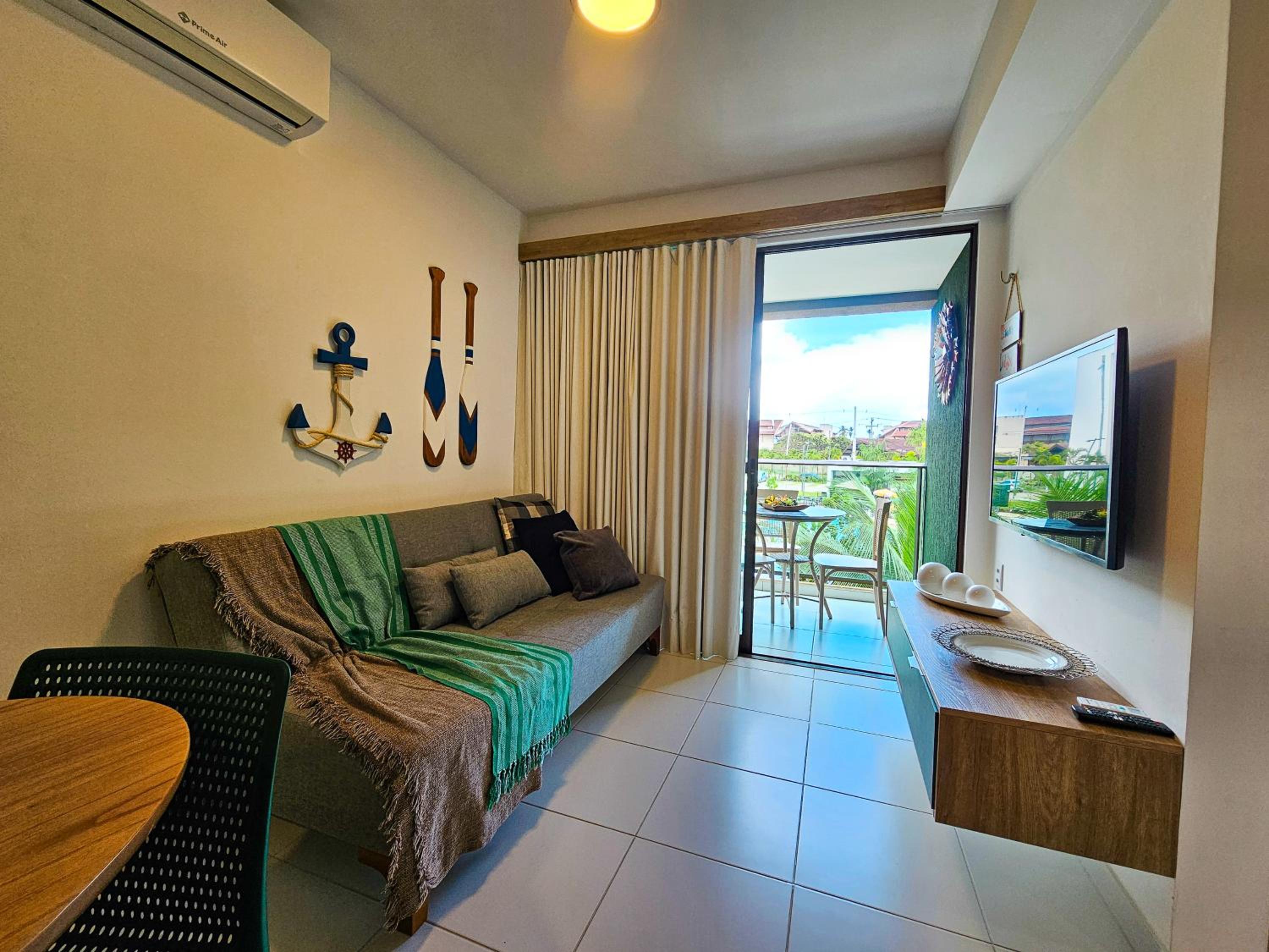 Mana Beach Top - Vista Piscina, 2Qts, Poucos Metros da Praia-Muro Alto