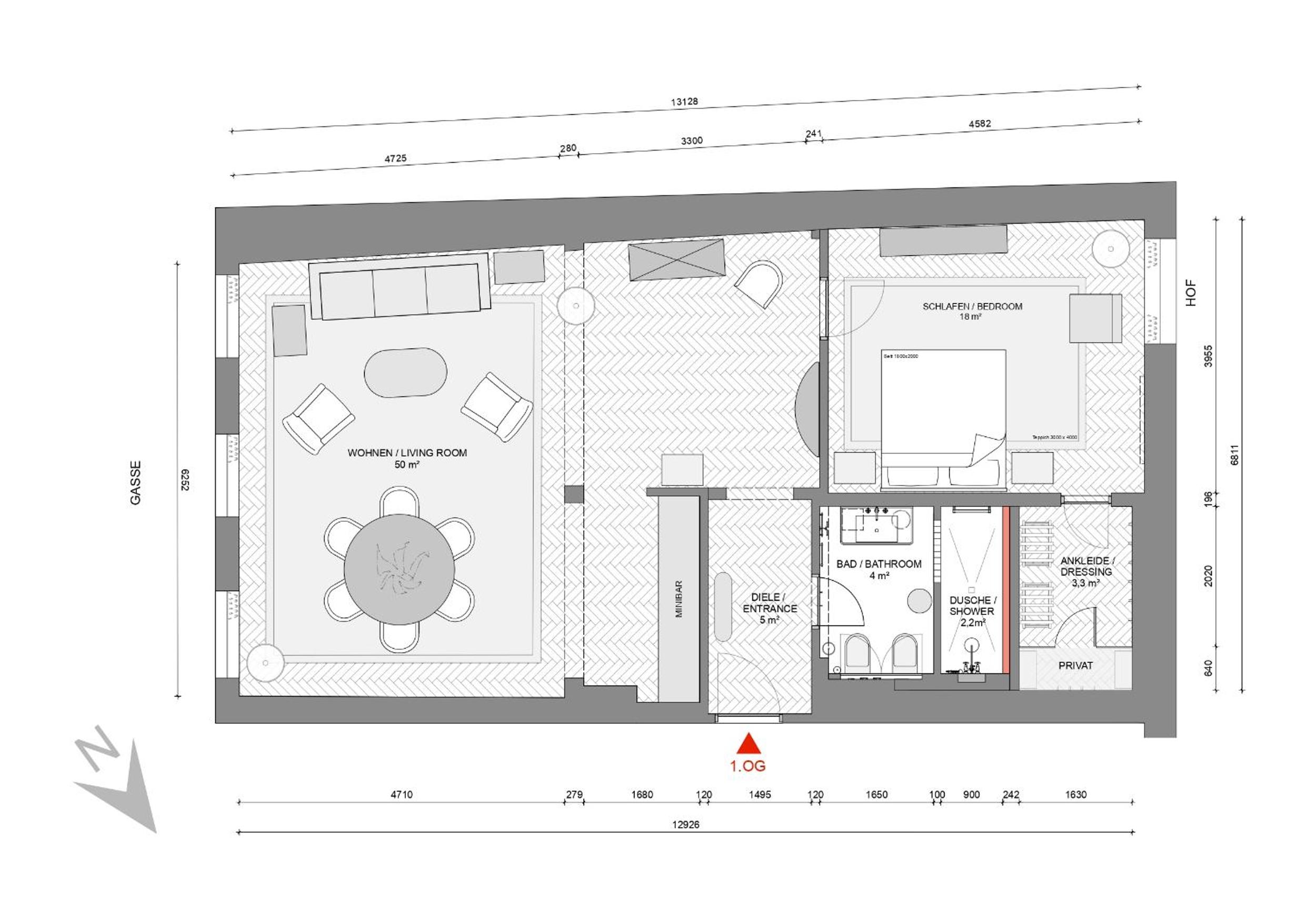 1 bedroom apartment in central Munich