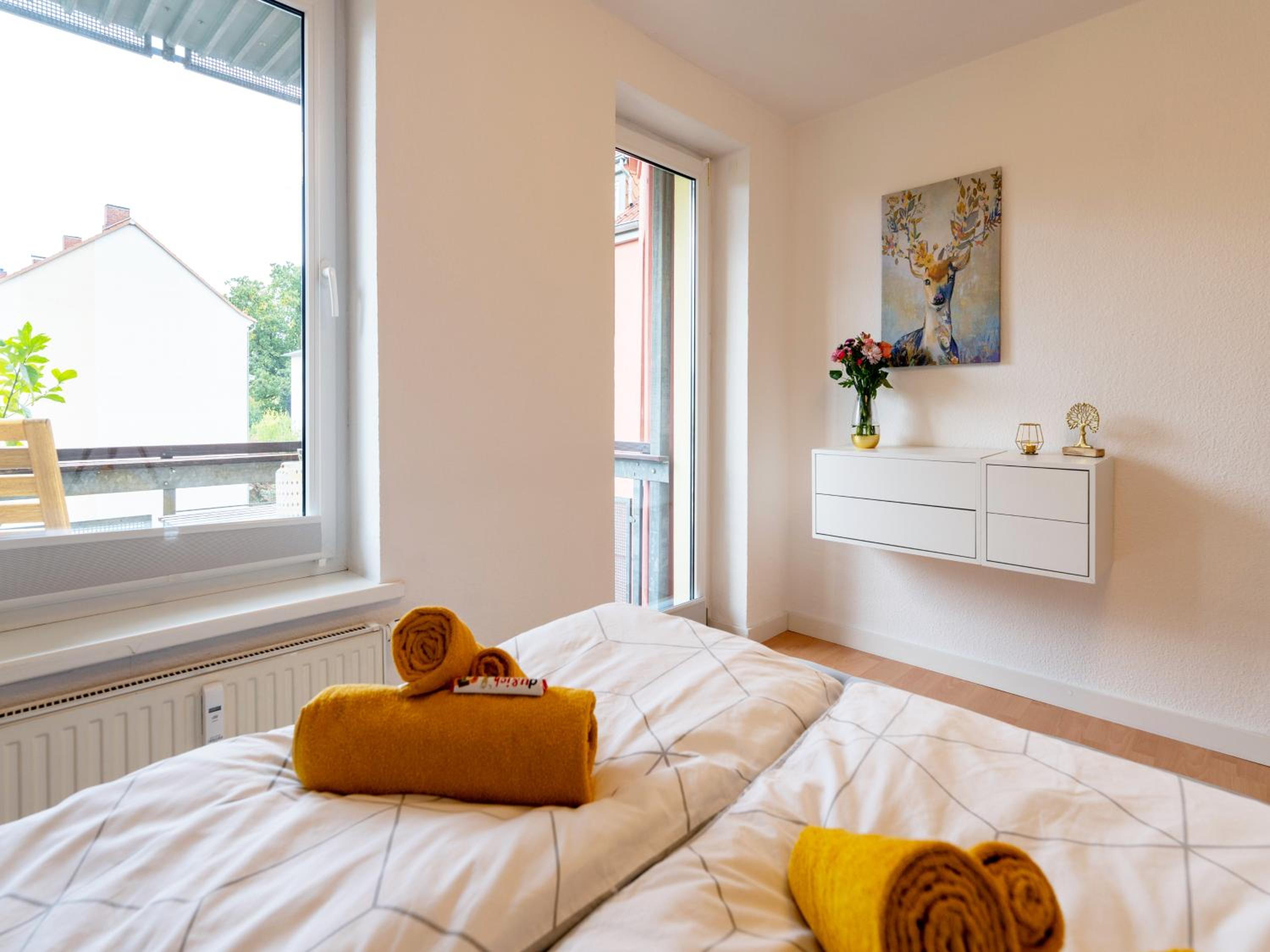 Schlosskönig - Modernes & zentrales Apartment mit Balkon und Arbeitsplatz