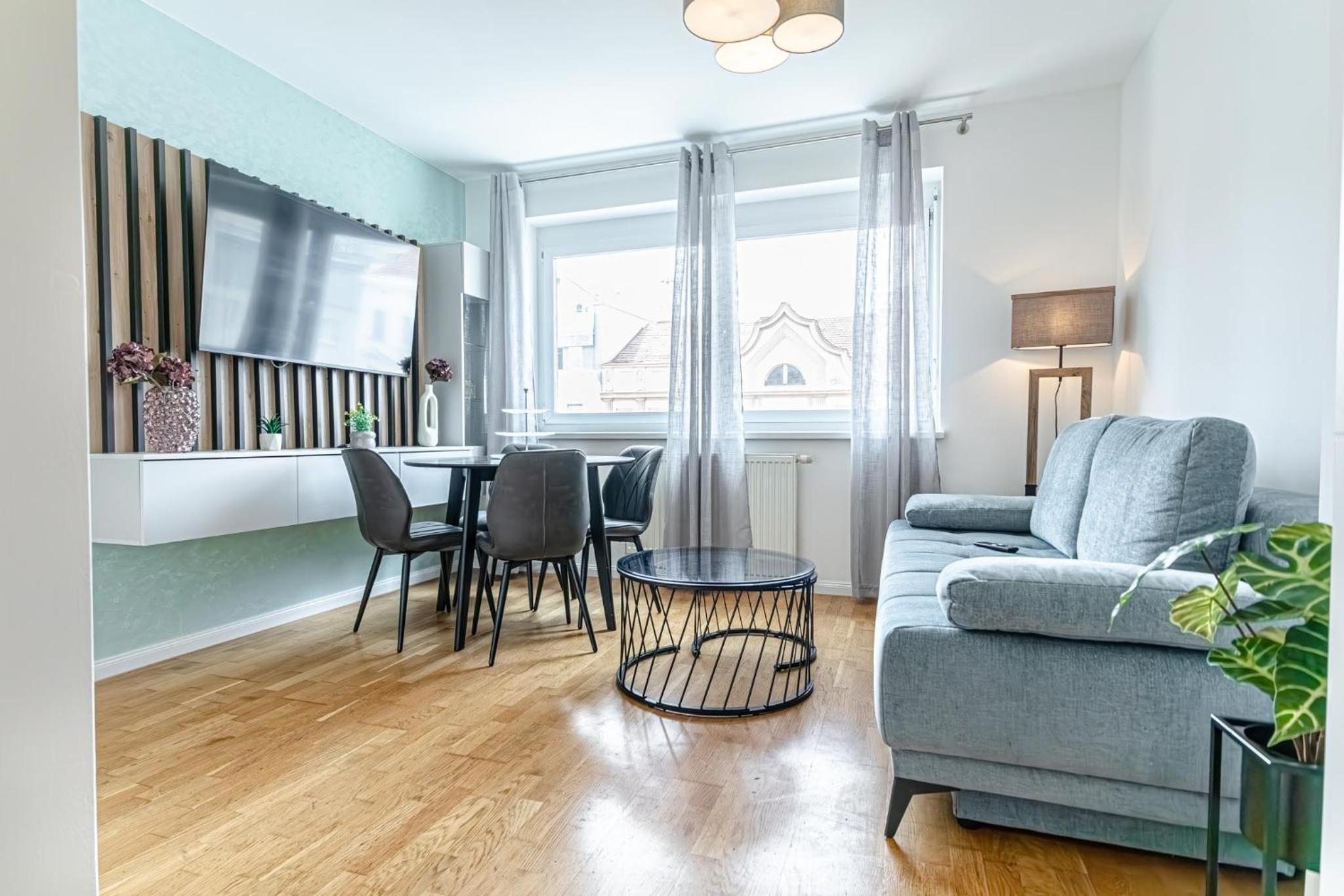 Central Vienna Chic & Comfortable 1BR & 1LR Apt